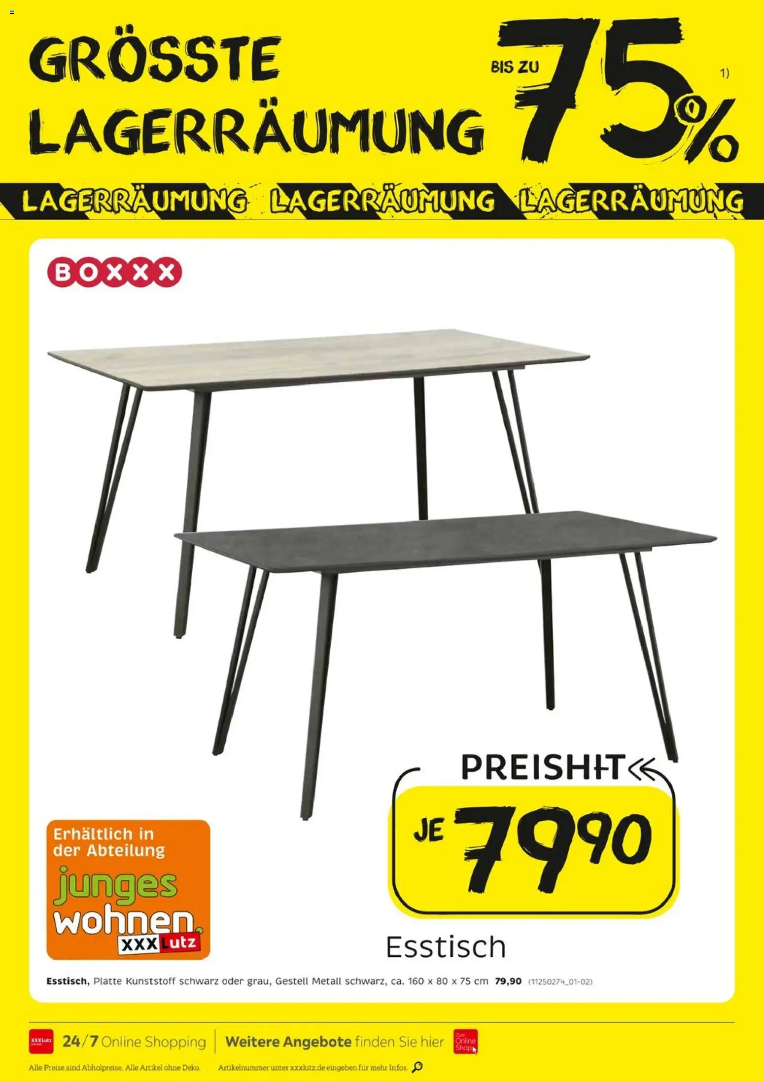 XXXLutz Größte Lagerräumung – gültig ab 12.09.2026 | Seite: 14 | Produkte: Esstisch