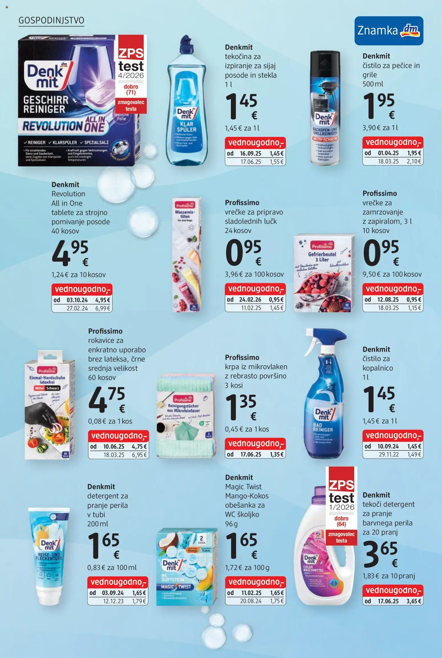 Novi DM Drogerie Markt katalog ponudbe – veljaven od 01.06.2026 | Stran: 28 | Izdelki: Kos, Detergent, Rokavice