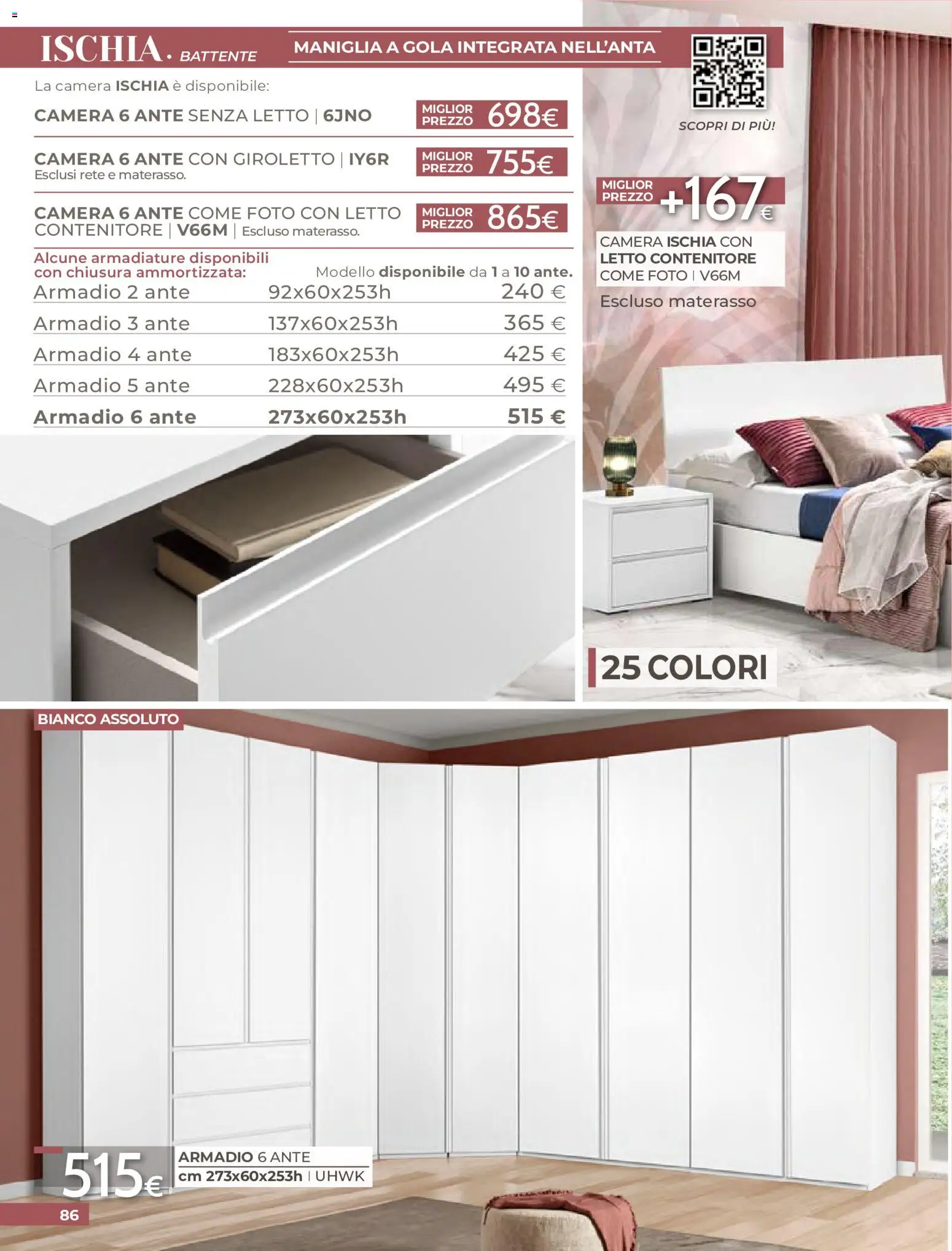 Volantino Mondo Convenienza del 01/09/2026 | Pagina: 88 | Prodotti: Letto contenitore, Contenitore, Materasso, Armadio