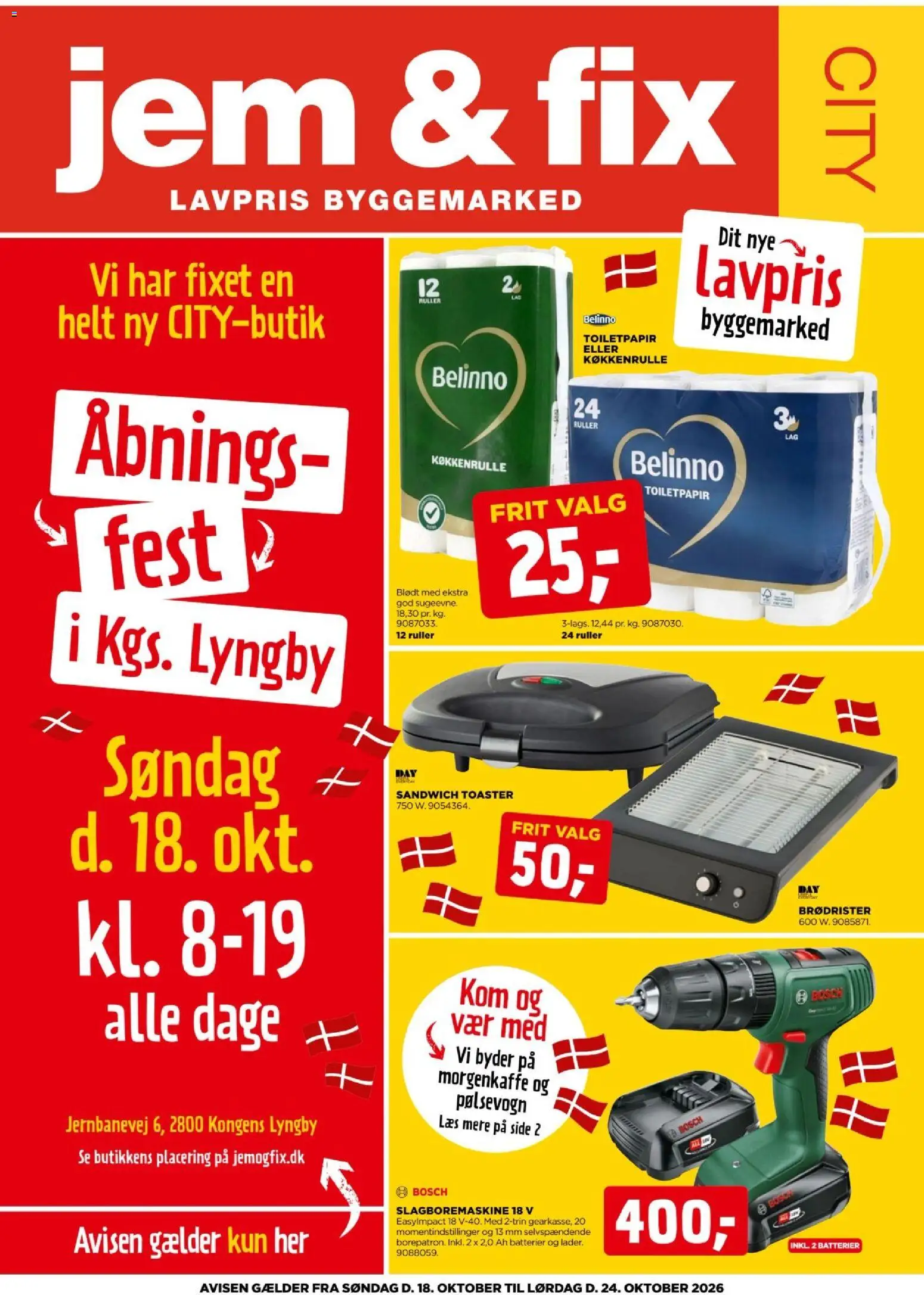 Jem & fix tilbudsavis – gyldig fra 18/10/2026 | Side: 1 | Produkter: Brødrister, Batterier