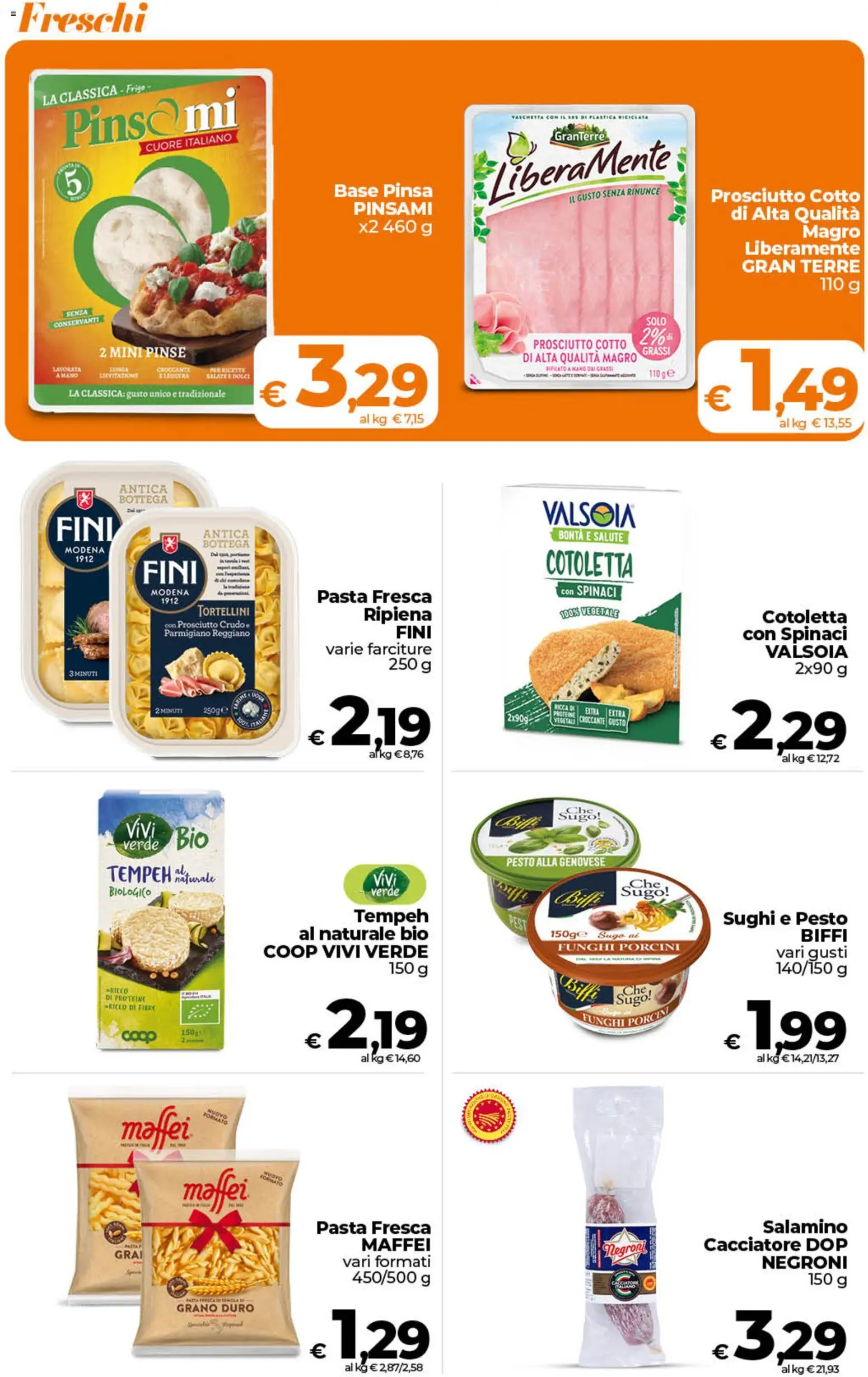 Volantino Ipercoop del 19.05.2026 | Pagina: 20 | Prodotti: Prosciutto Crudo, Pasta, Spinaci, Sugo