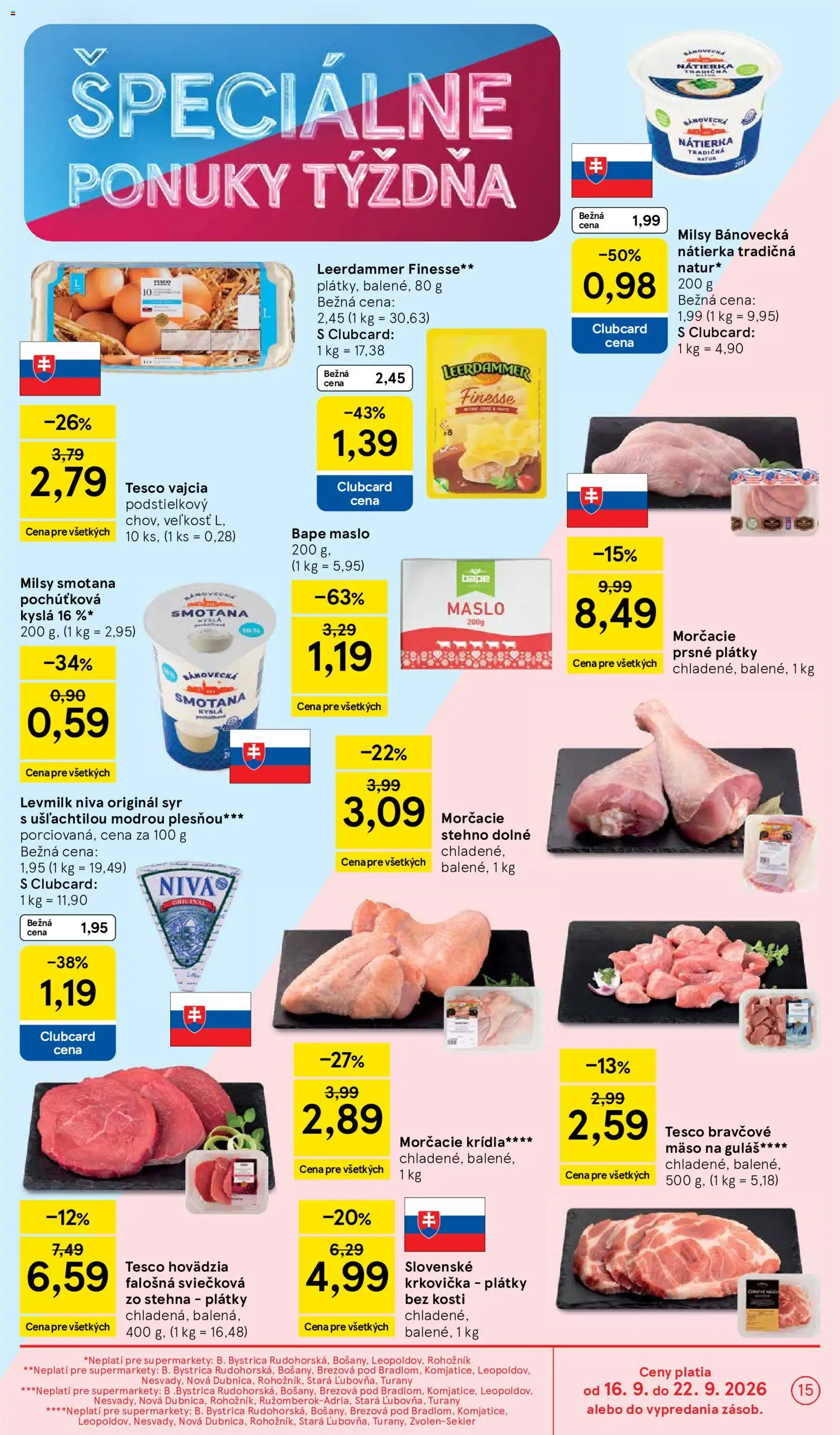 Nové Tesco akcie – leták je platný od 16.09.2026 | Strana: 15