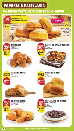 Pré-visualização Pingo Doce folheto válido de 30/06/2026 | Página: 8 | Produtos: Padaria, Bolo, Leite, Nata