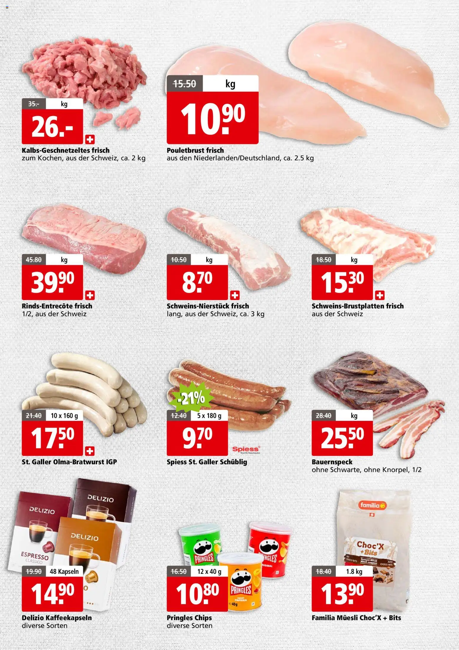 Aligro aktionen Business Schlieren, Gossau SG, Frauenfeld, Rapperswil-Jona, Sargans, Bern – gültig ab 06.07.2026 | Seite: 3 | Produkte: Pouletbrust, Chips