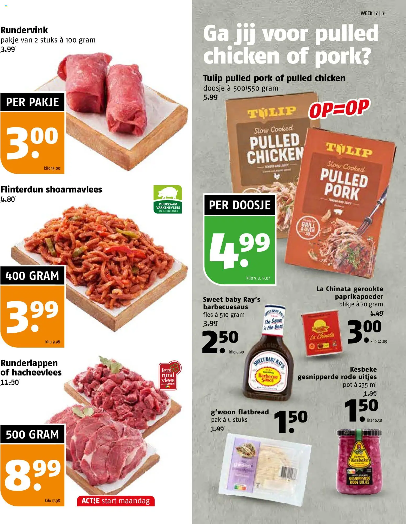 {H1} | Pagina: 7 | Producten: Varkensvlees, Pot, Fles, La