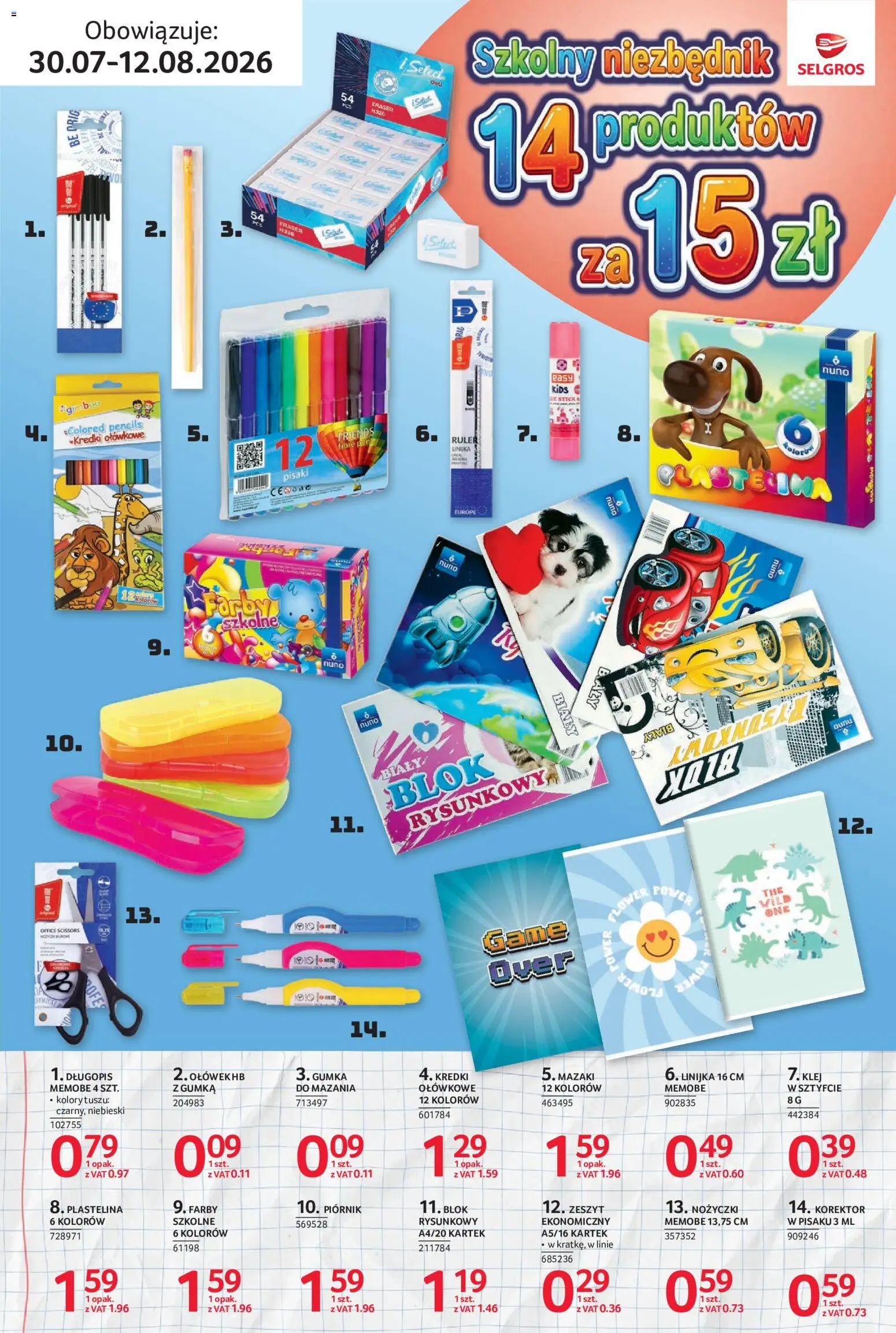 Selgros cash&carry gazetka - Szkola od 30.07.2026 | Strona: 30 | Produkty: Zeszyt, Korektor