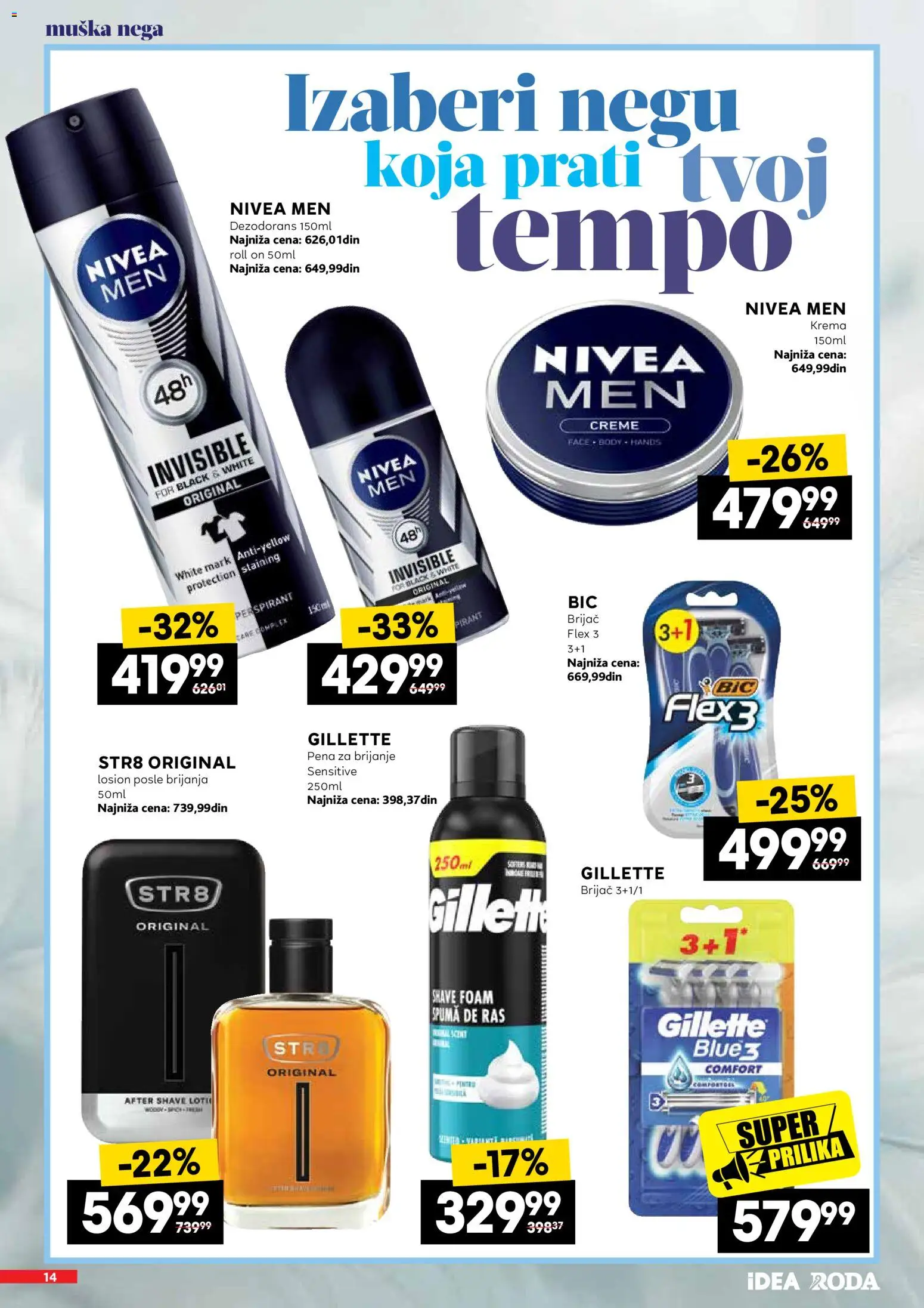 Roda katalog - važi od 11.07.2026 | Strana: 14 | Proizvode: Gillette, Brijač, Nivea, Pena za brijanje