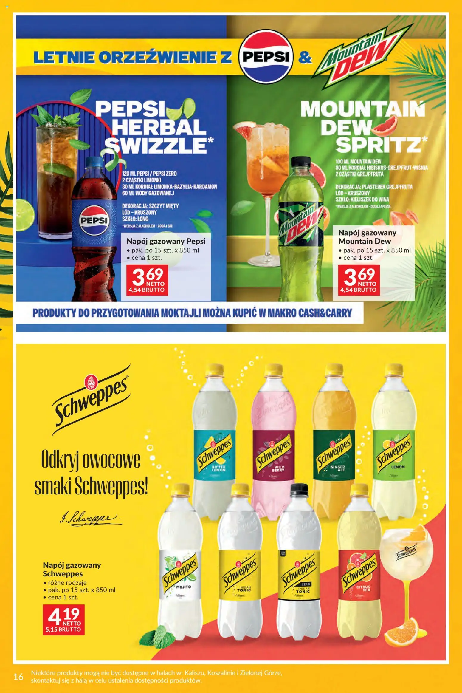 Makro gazetka - Summer drinks od 07.07.2026 | Strona: 16 | Produkty: Pepsi, Gin