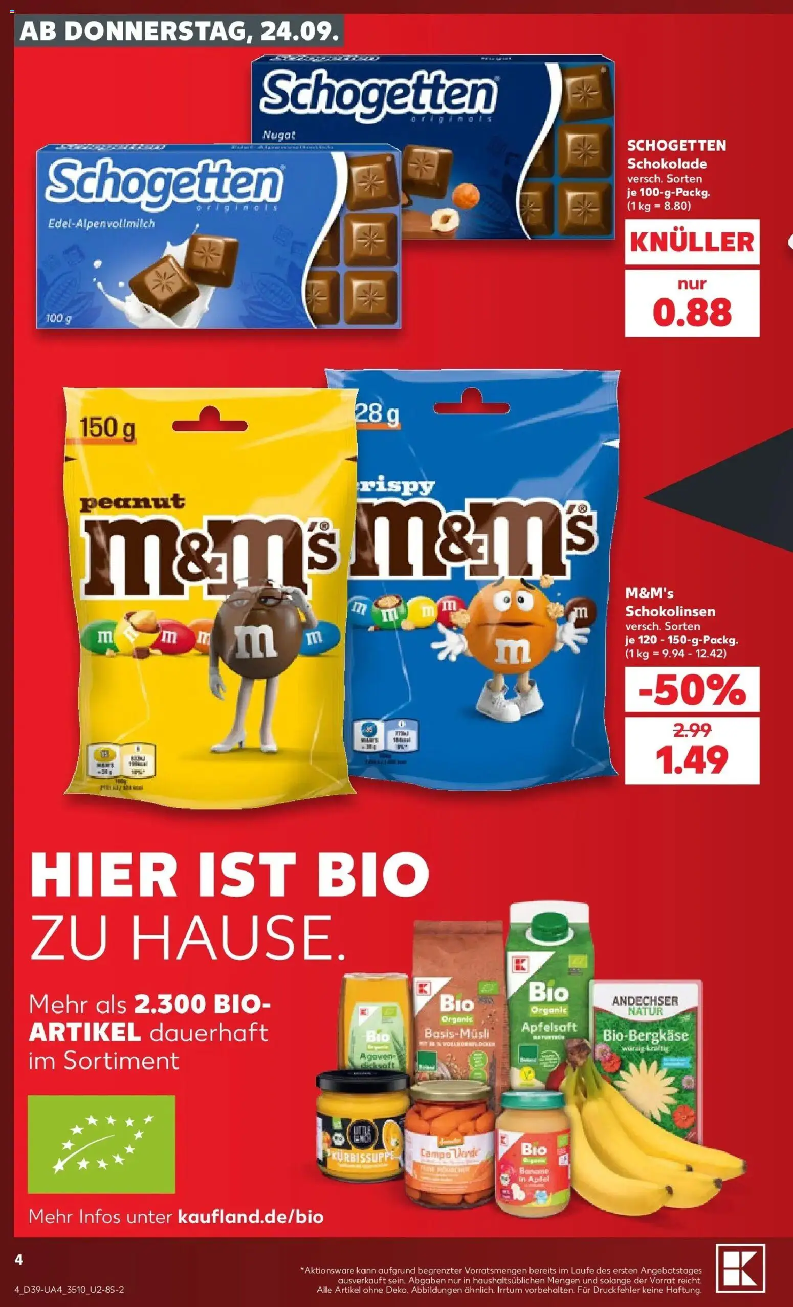 Prospekt Kaufland ab 21.09.2026 » Angebote Online zum Blättern | Seite: 7 | Produkte: Schokolade, Äpfel, Apfelsaft, Schogetten