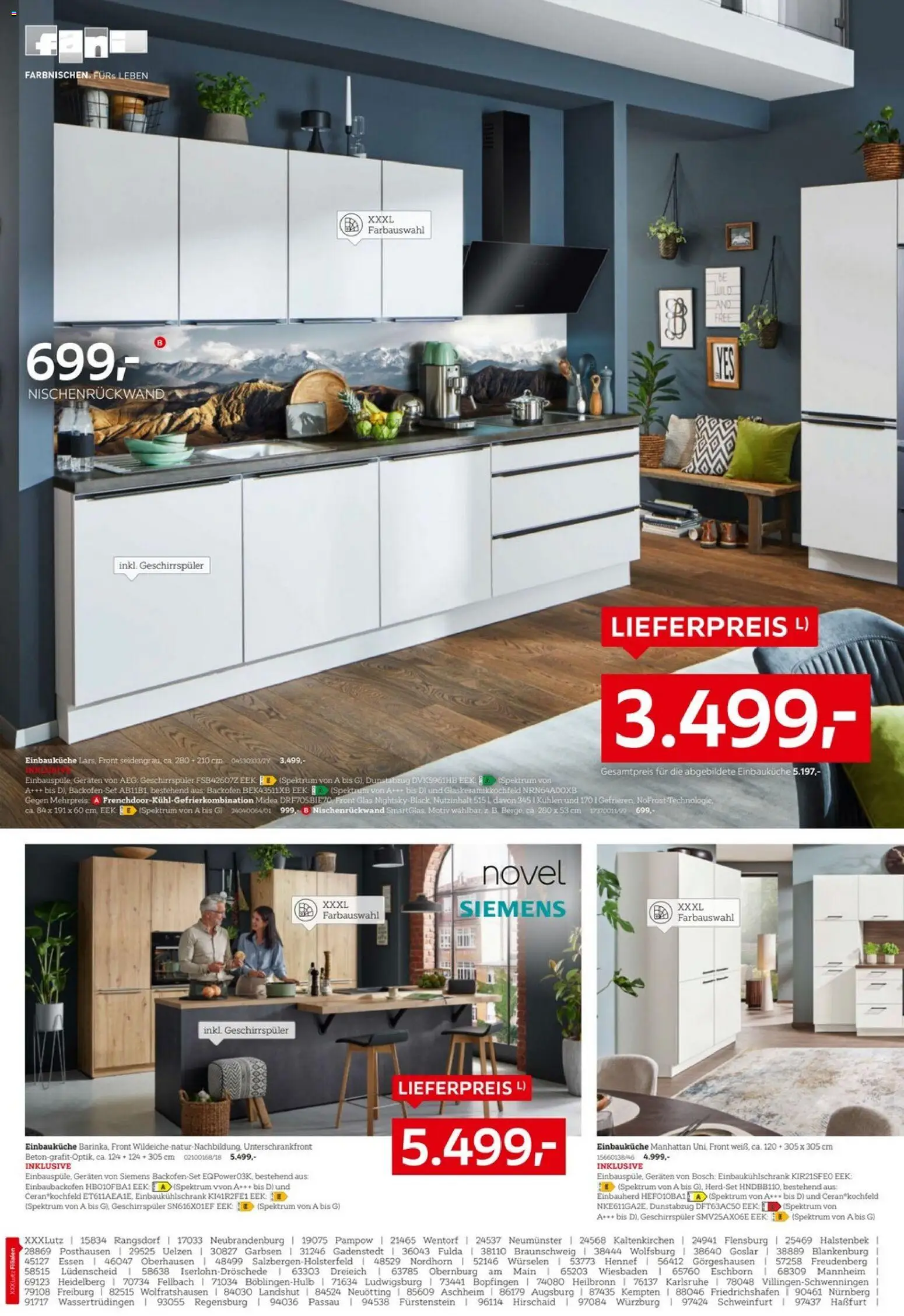 XXXLutz Nr. 1 bei Küchen – gültig ab 02.05.2026 | Seite: 2 | Produkte: Siemens, Geschirrspüler, Einbauküche, Backofen