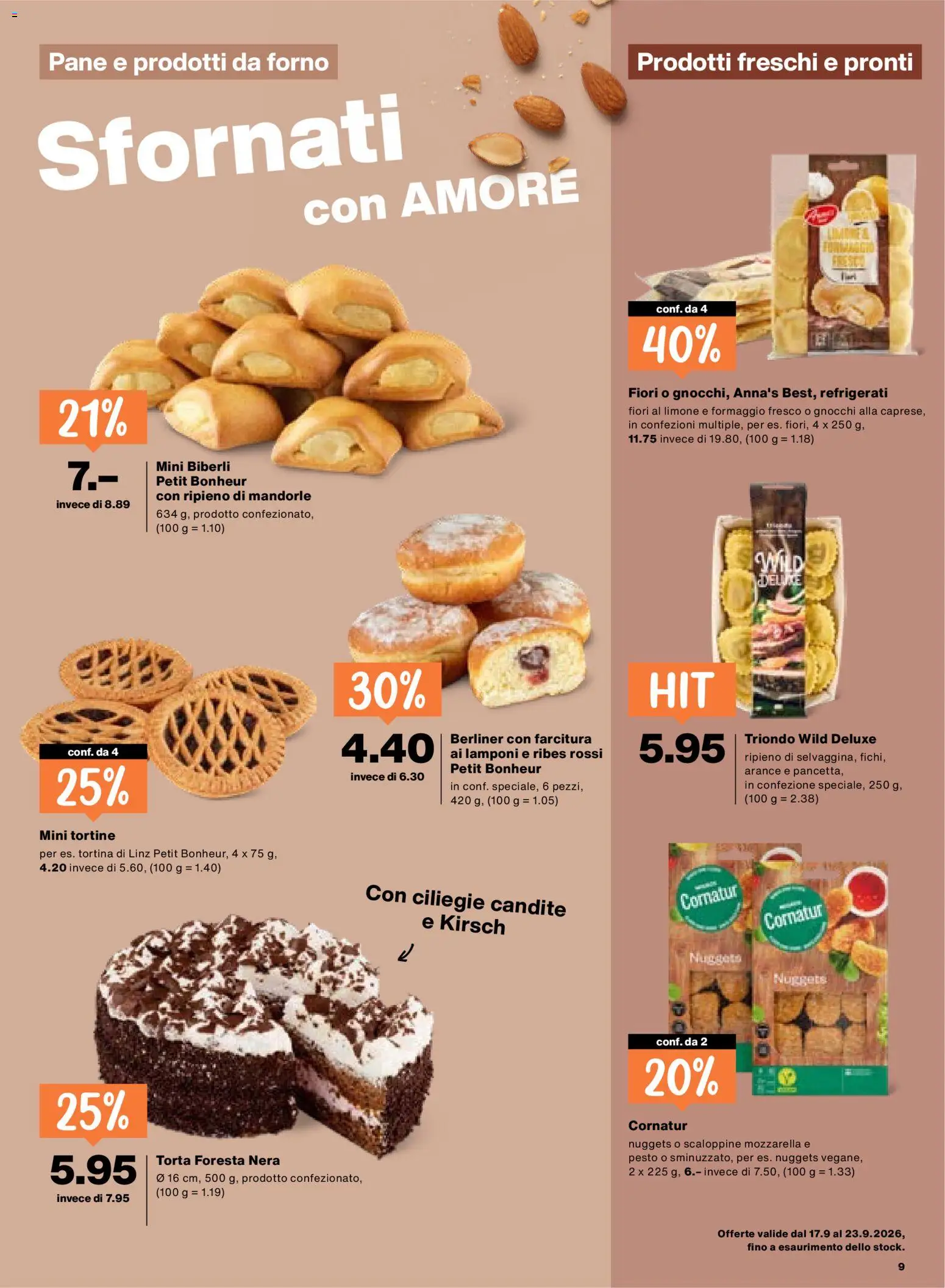 Migros aktionen IT – gültig ab 17.09.2026 | Seite: 9 | Produkte: Pane, Pasta