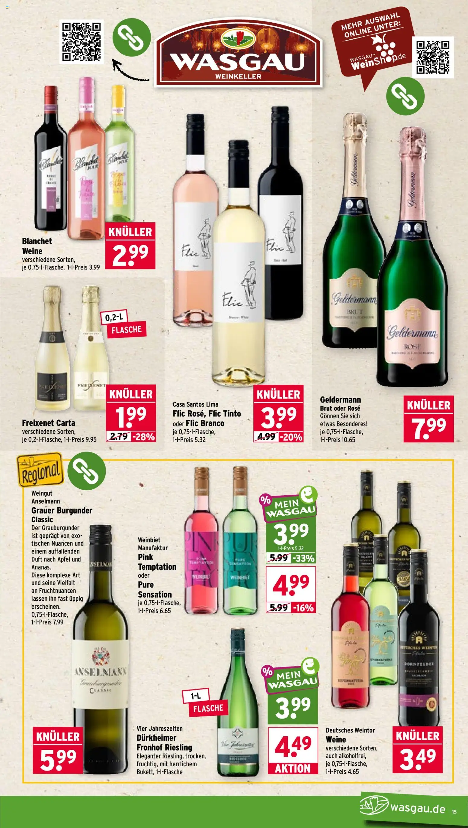 Wasgau Prospekt – gültig ab 08.06.2026 | Seite: 15 | Produkte: Freixenet, Duft, Äpfel