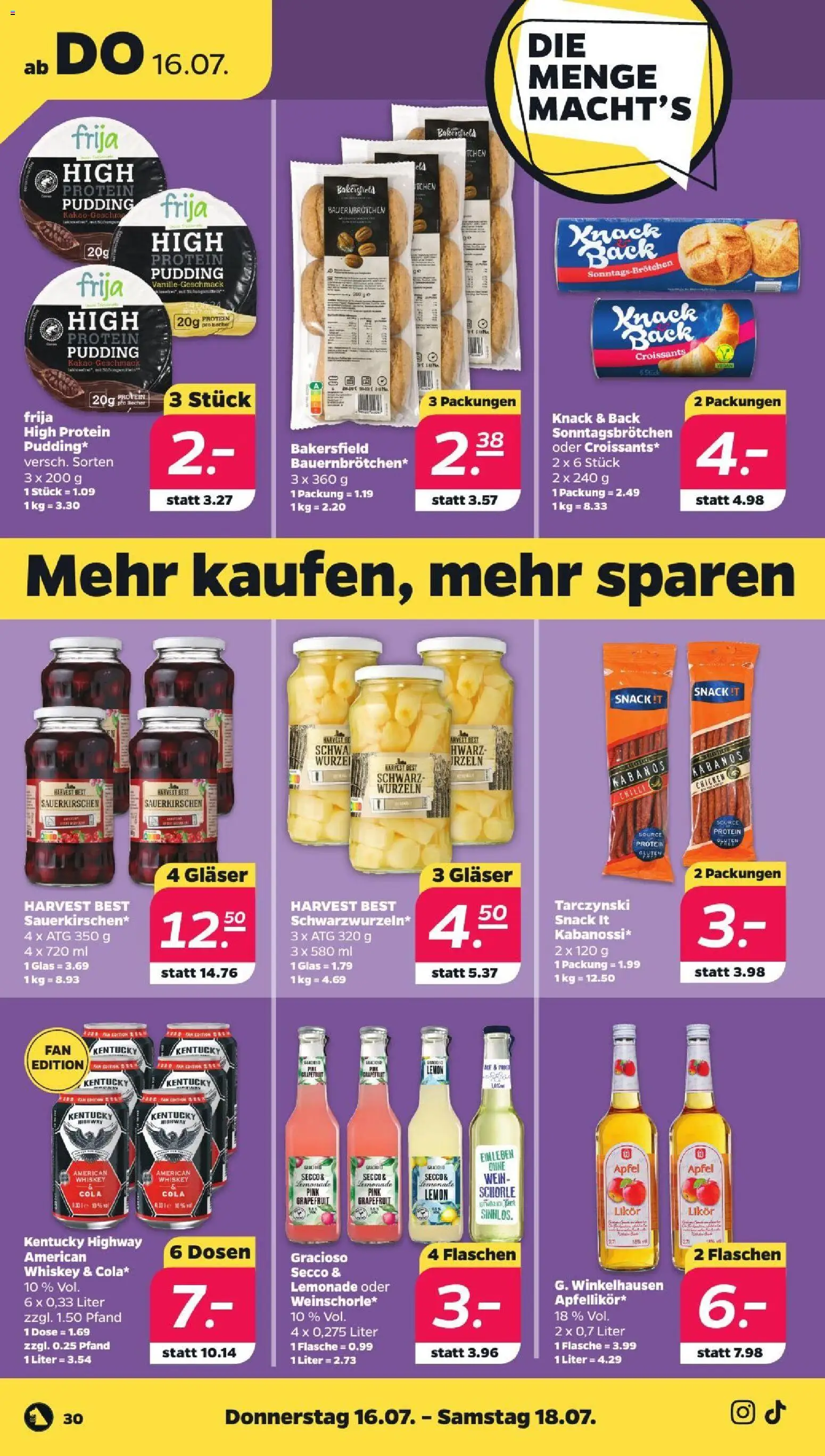 Netto Prospekt – gültig ab 13.07.2026 | Seite: 34 | Produkte: Cola, Likör, Pudding, Whiskey