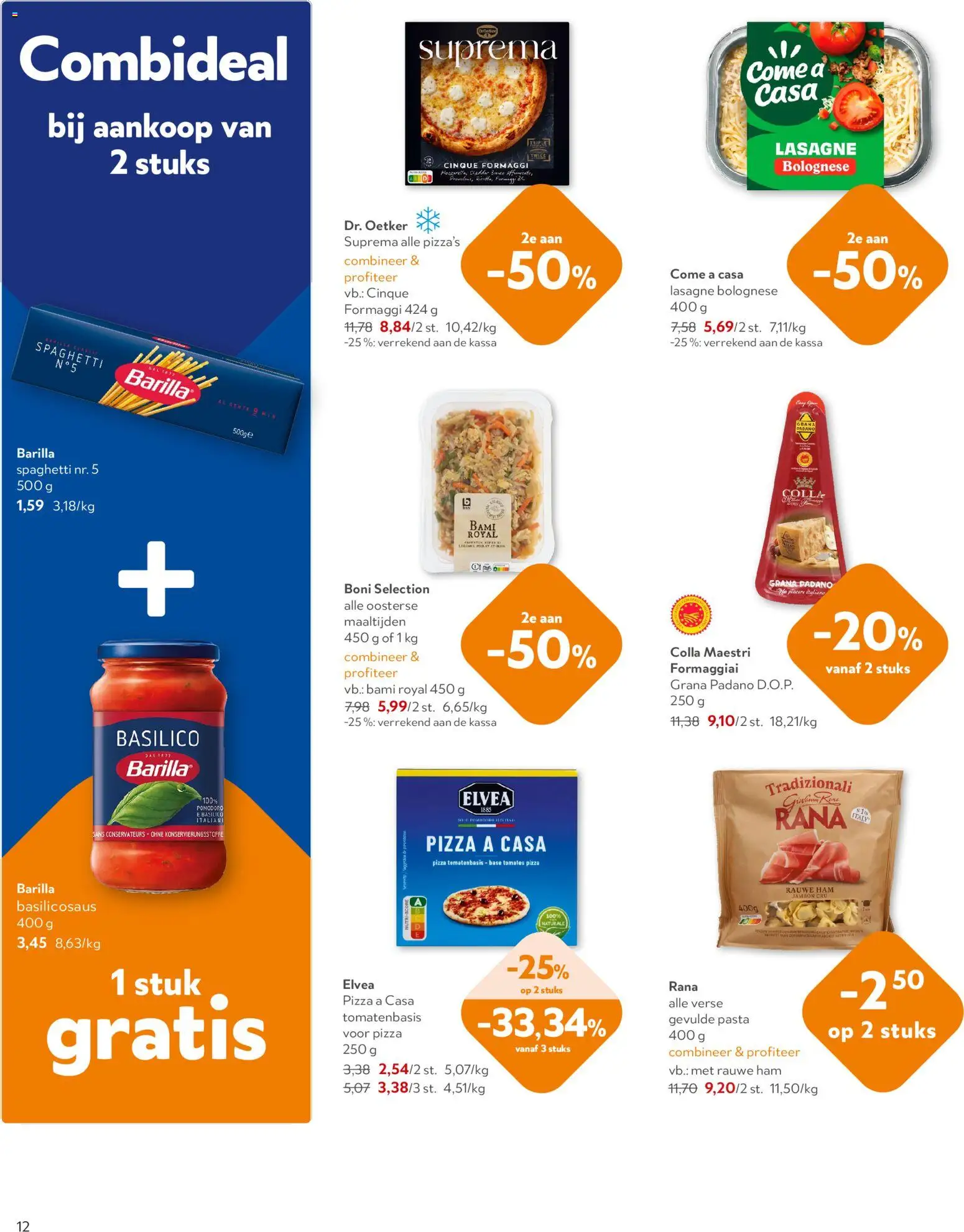 {H1} | Pagina: 12 | Producten: Ham, Grana Padano, Pasta, Barilla