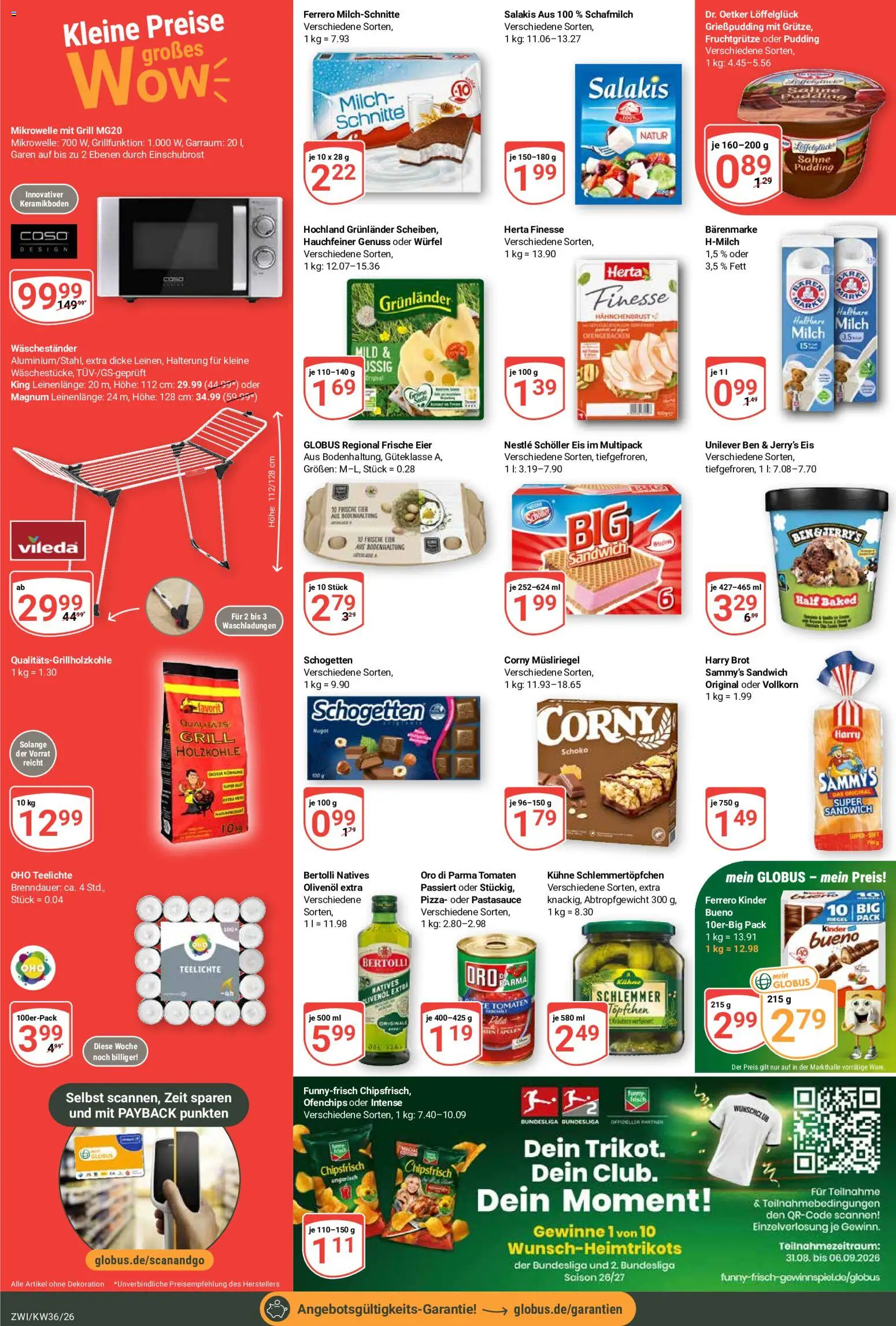 Globus Prospekt Zwickau – gültig ab 31.08.2026 | Seite: 5 | Produkte: Milch, Olivenol, Ben & Jerry's, Hahnchenbrust