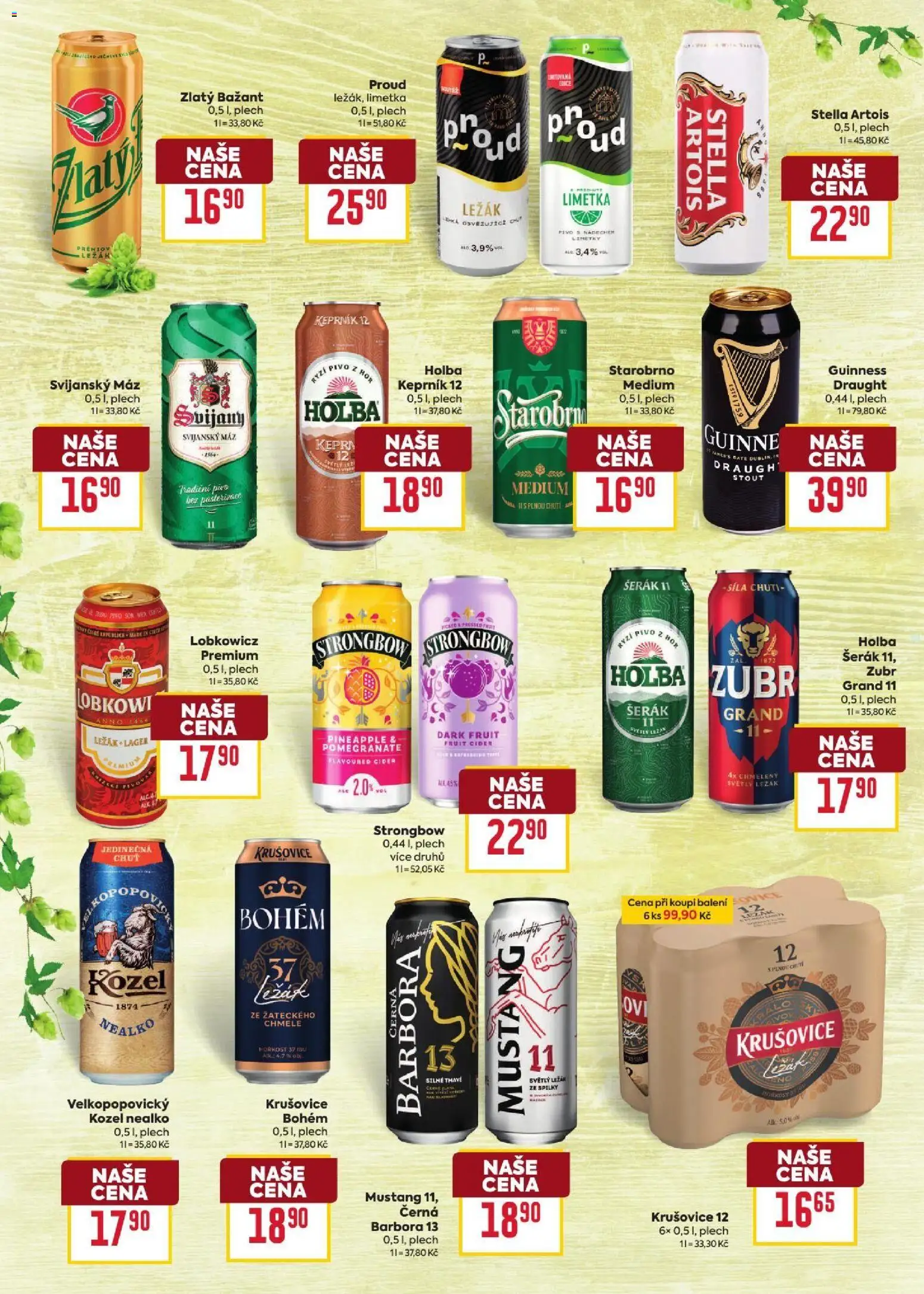 Billa leták - Podzimní nápoje od 09.09.2026 | Strana: 12 | Produkty: Zlatý Bažant, Krušovice, Guinness, Svijany