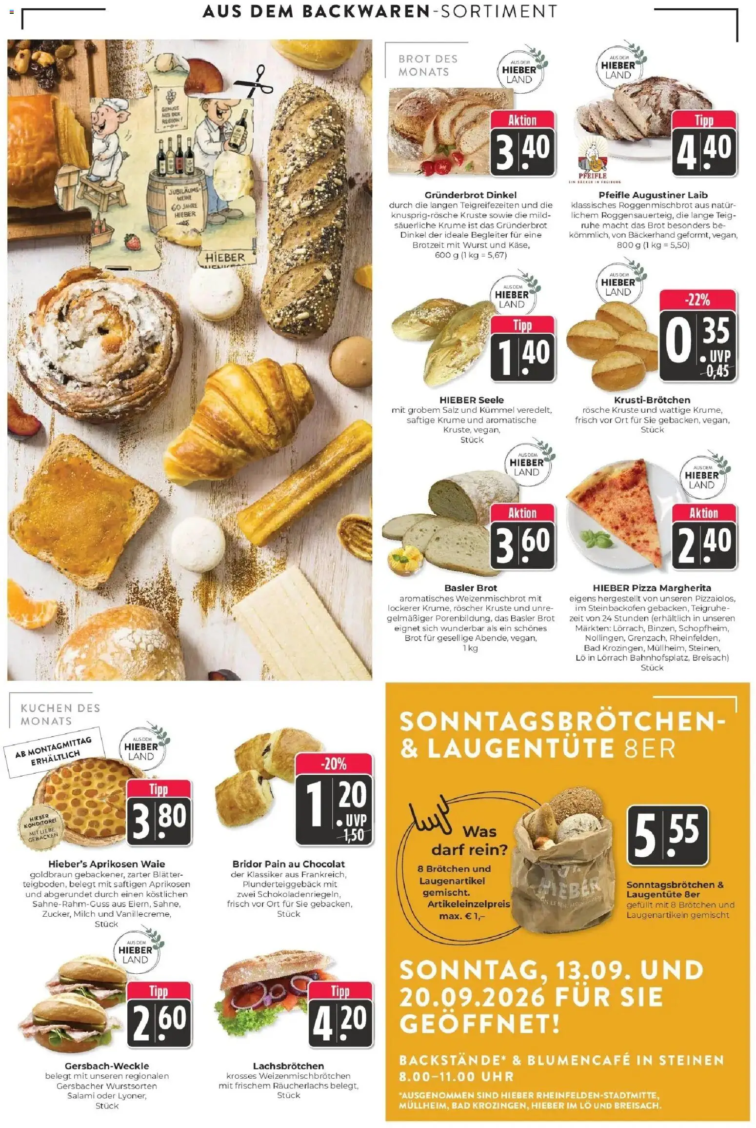 Edeka Prospekt Lörrach (ab 14.09.2026) » Angebote Online | Seite: 6 | Produkte: Milch, Bad, Wurst, Pizza