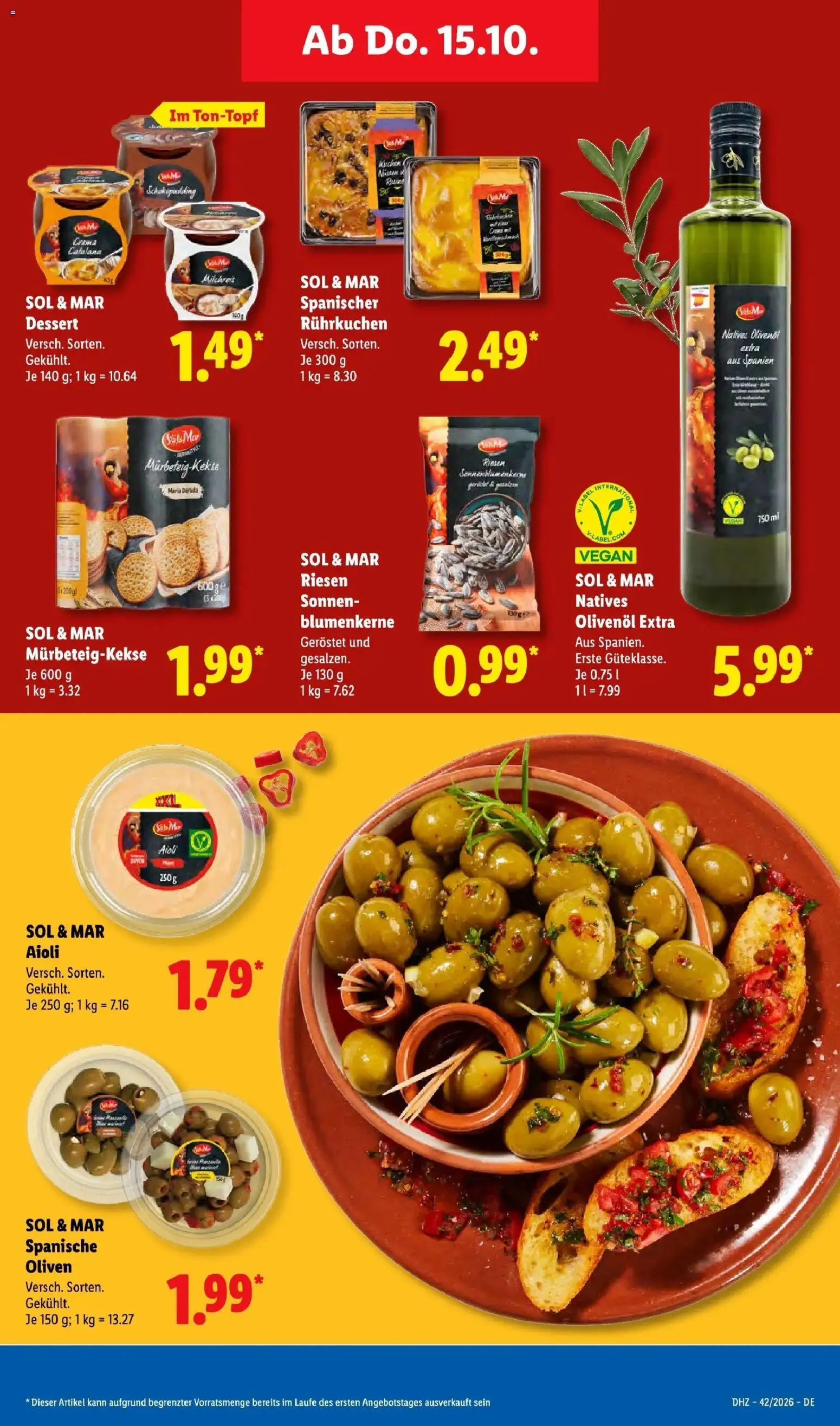 Lidl Prospekt Gladbeck-mitte (ab 12.10.2026) zum Blättern » Angebote | Seite: 63 | Produkte: Olivenol, Kekse