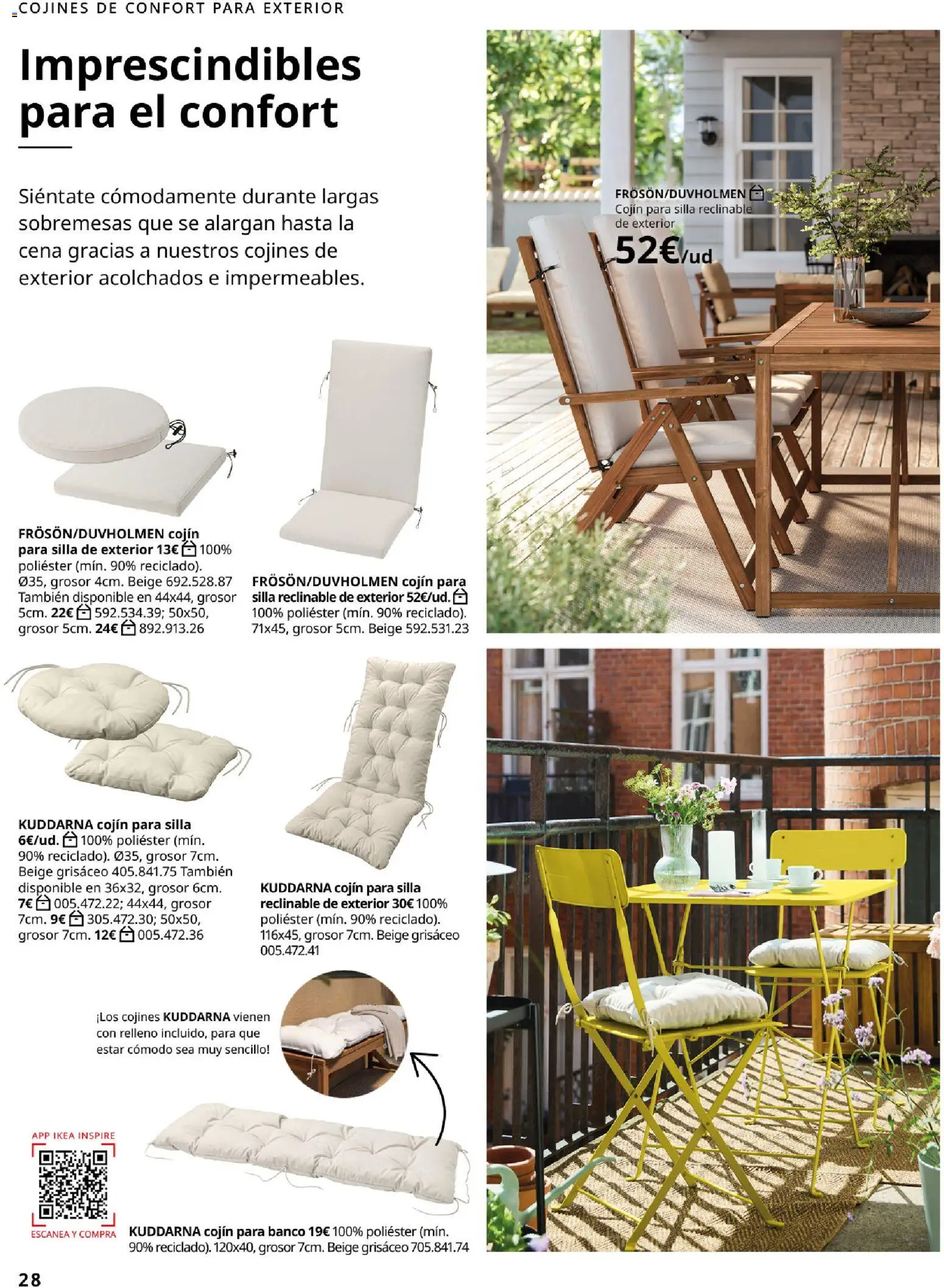IKEA - Muebles de exterior │ válido desde el 01/09/2026 | Página: 28 | Productos: Cojín, Silla