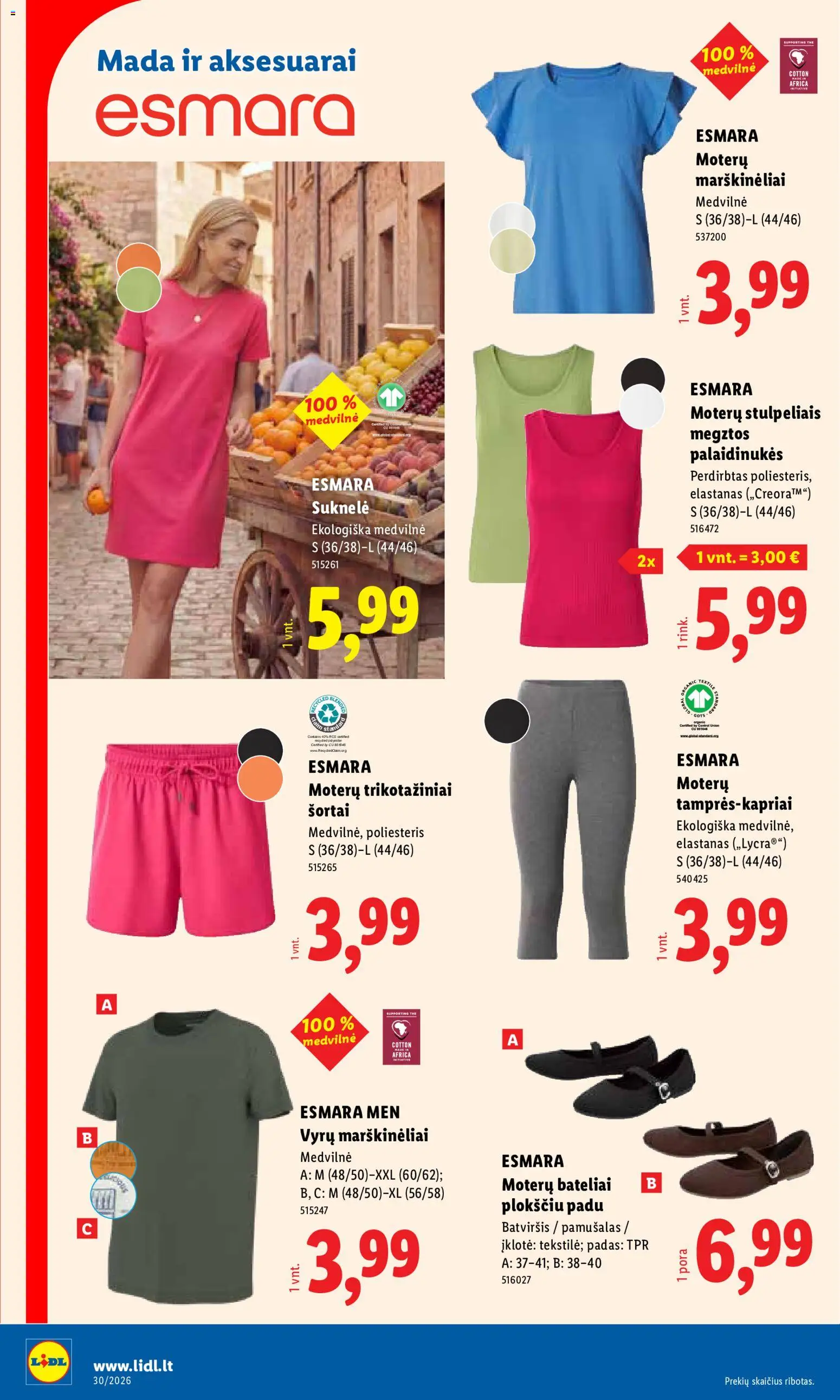 LIDL akcijos nuo 2026.07.20 | Puslapis: 4 | Prekių: Suknelė, Marškinėliai, Šortai
