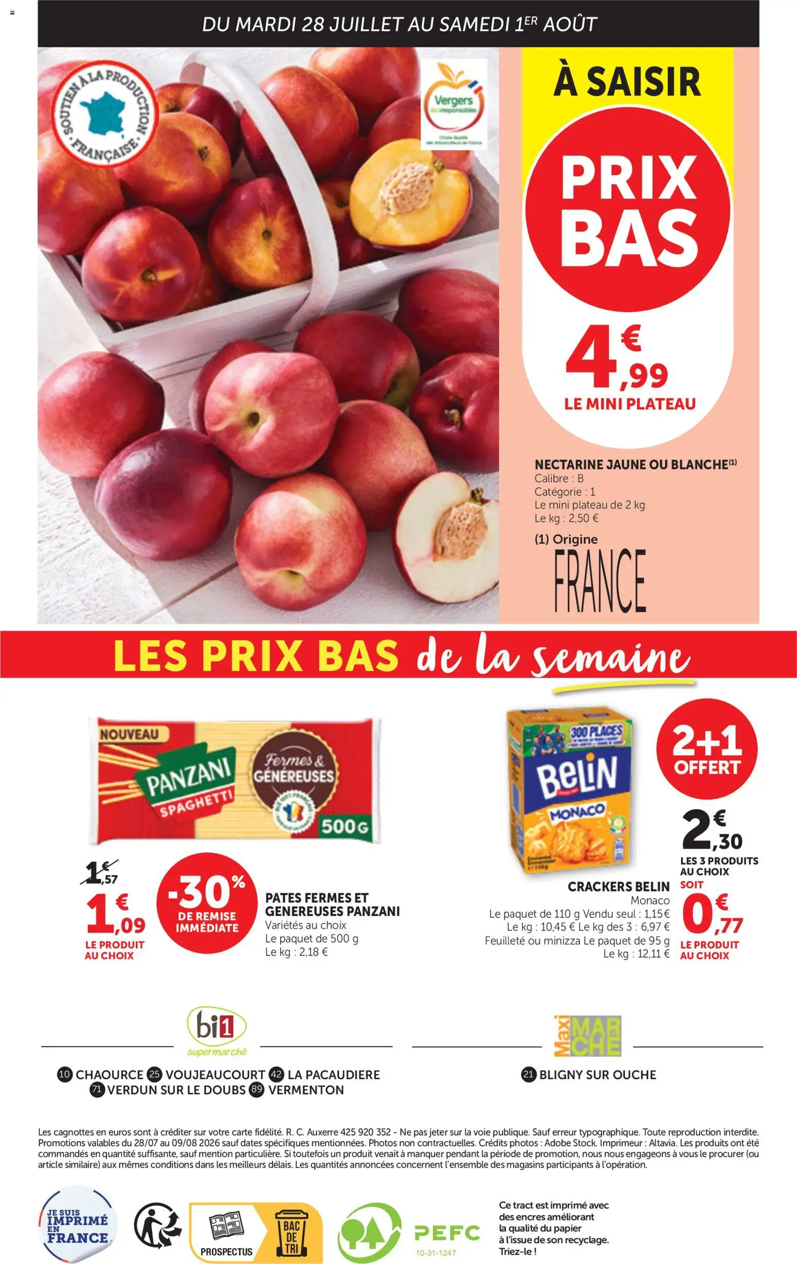 {H1} | Page: 12 | Produits: Nectarine, Spaghetti, Plateau, Pâtes