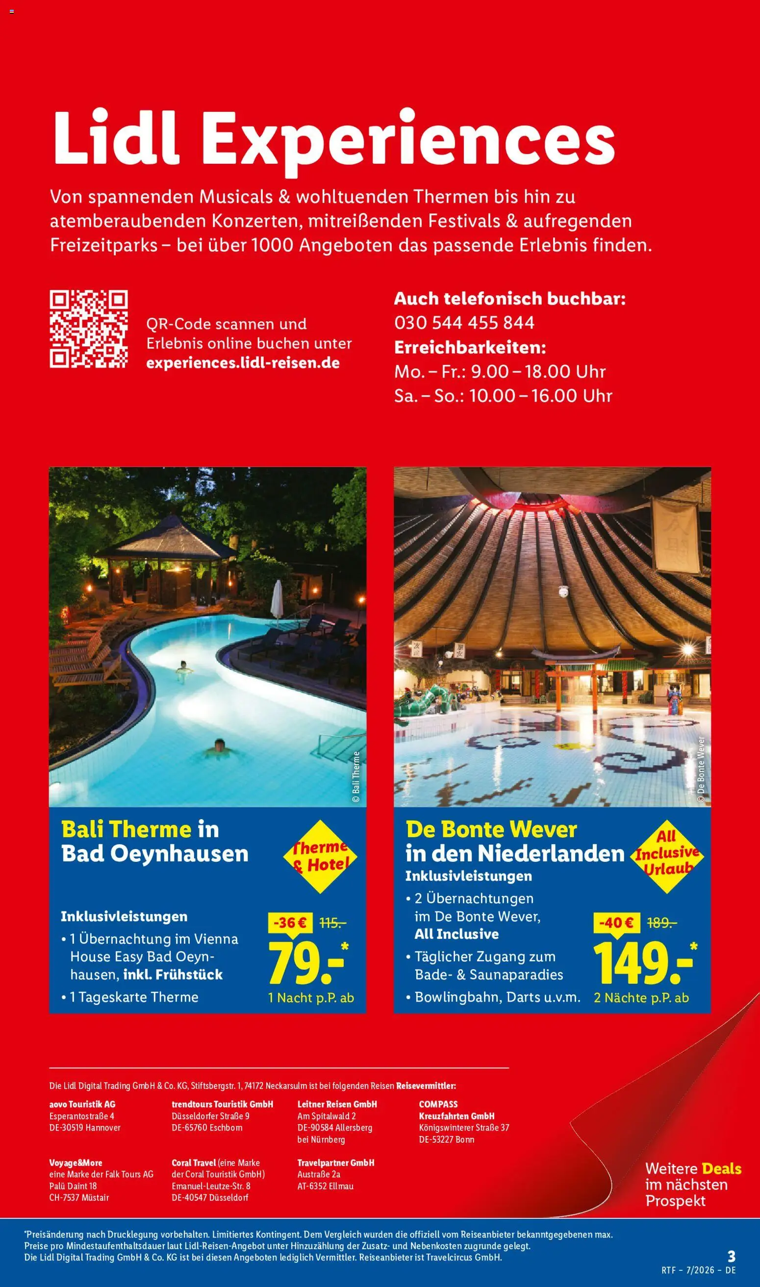 Lidl Reisen Prospekt – gültig ab 15.07.2026 | Seite: 3 | Produkte: Coral, Bad, Uhr