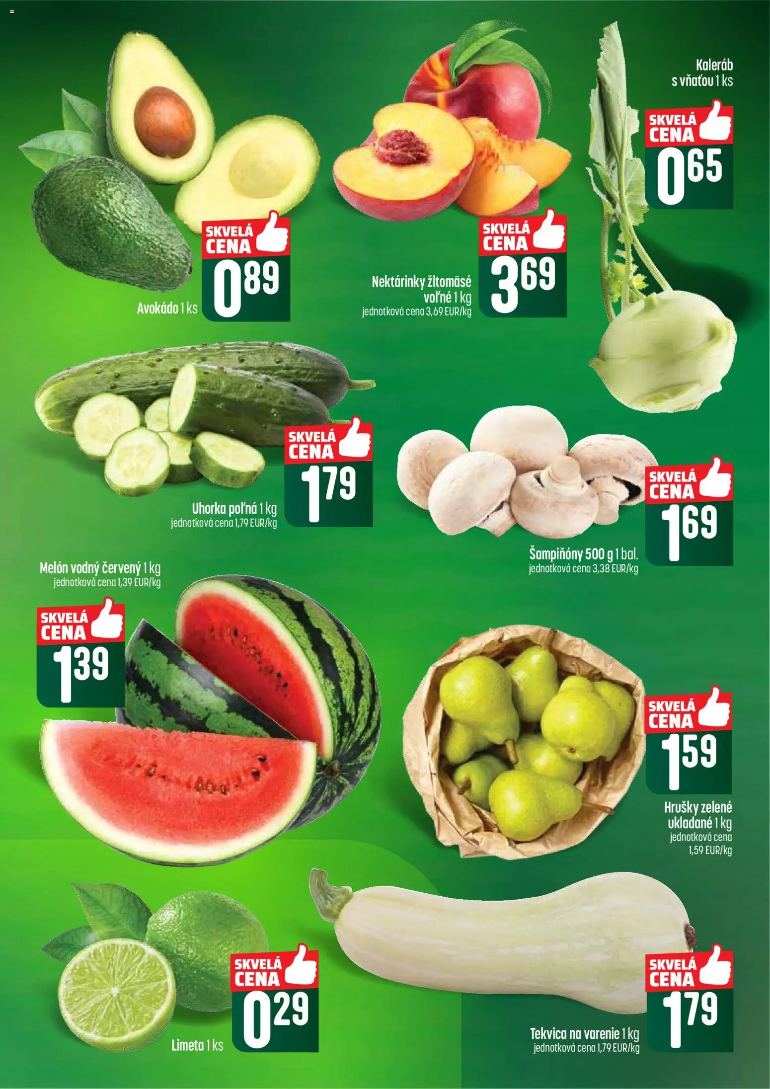 Nové COOP Jednota akcie – leták je platný od 04.06.2026 | Strana: 9 | Produkty: Avokádo, Melón, Hrušky