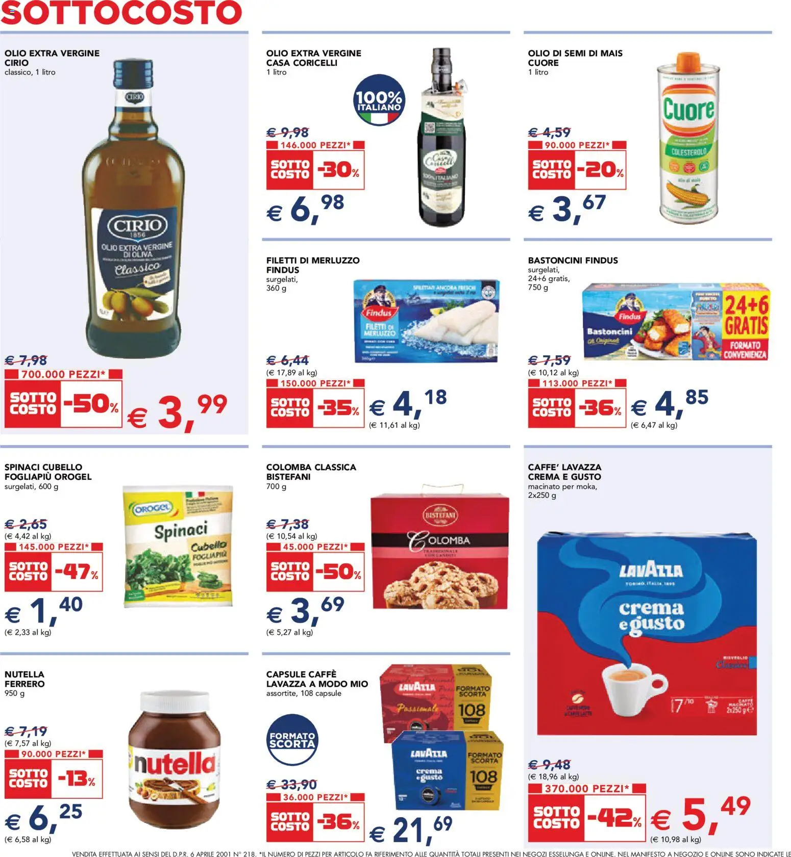 Volantino Esselunga S del 12.03.2026 | Pagina: 4 | Prodotti: Merluzzo, Nutella, Mais, Macinato