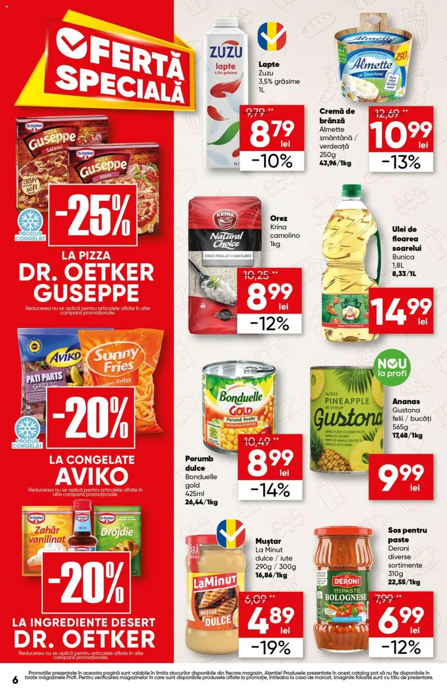Noul catalog Profi – valabil de la 06.08.2026 | Pagină: 6 | Produse: Orez, Paste, Porumb, Verdeață