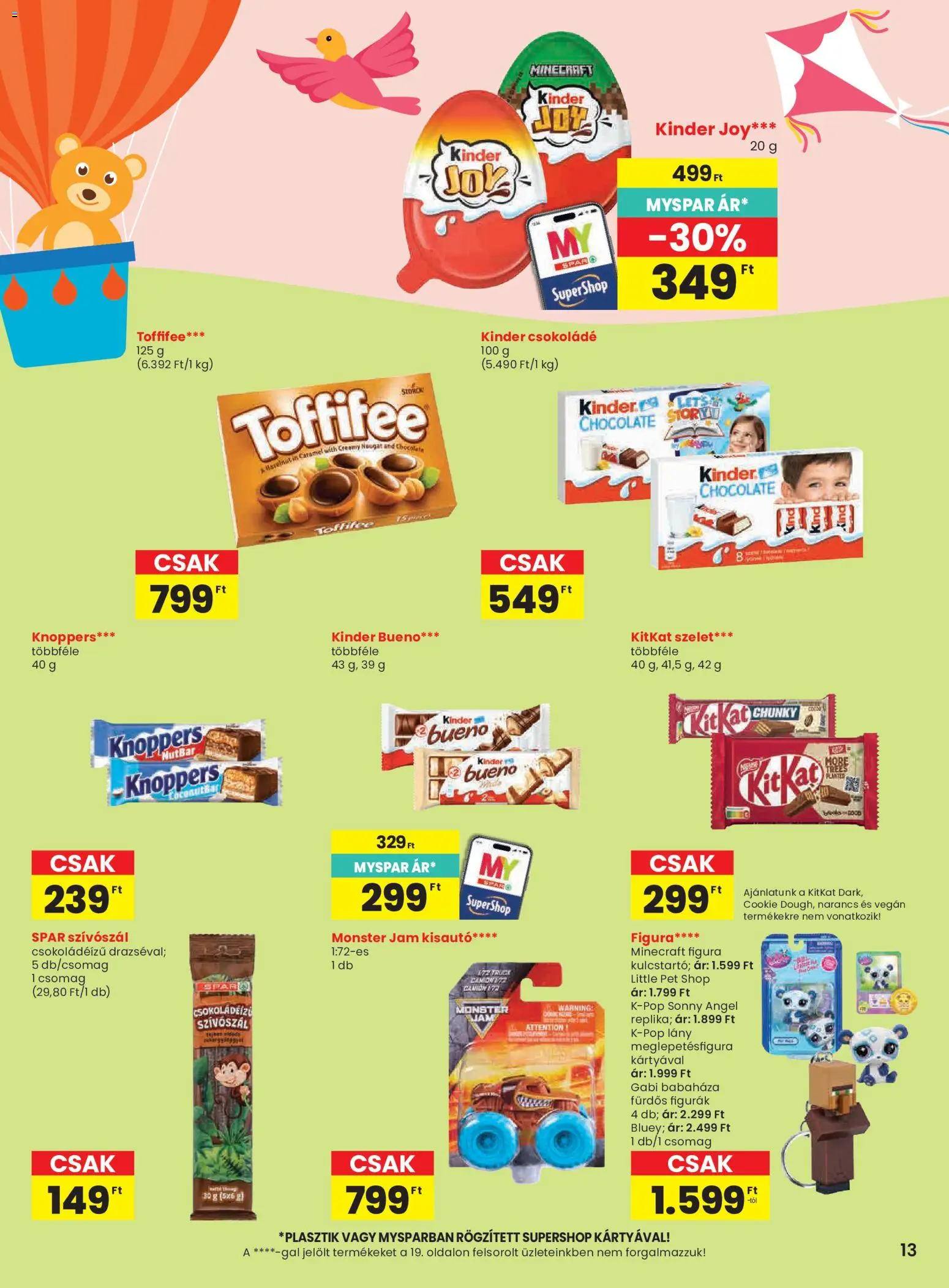 Spar akciós ujság - amely érvényes a következő dátumtól: 28.05.2026 | Oldal: 13 | Termékek: Toffifee, Csokoládé, Narancs, Vegán