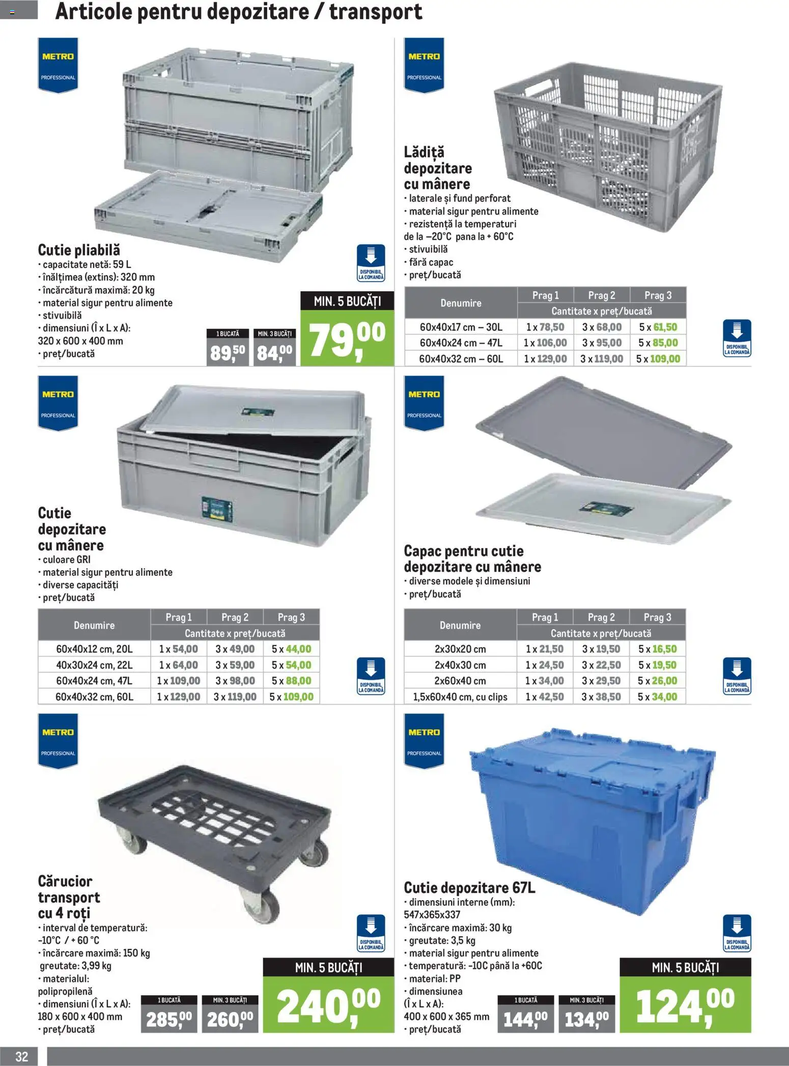 Noul catalog Metro – valabil de la 01.10.2026 | Pagină: 32 | Produse: Mânere, Cutie, Depozitare