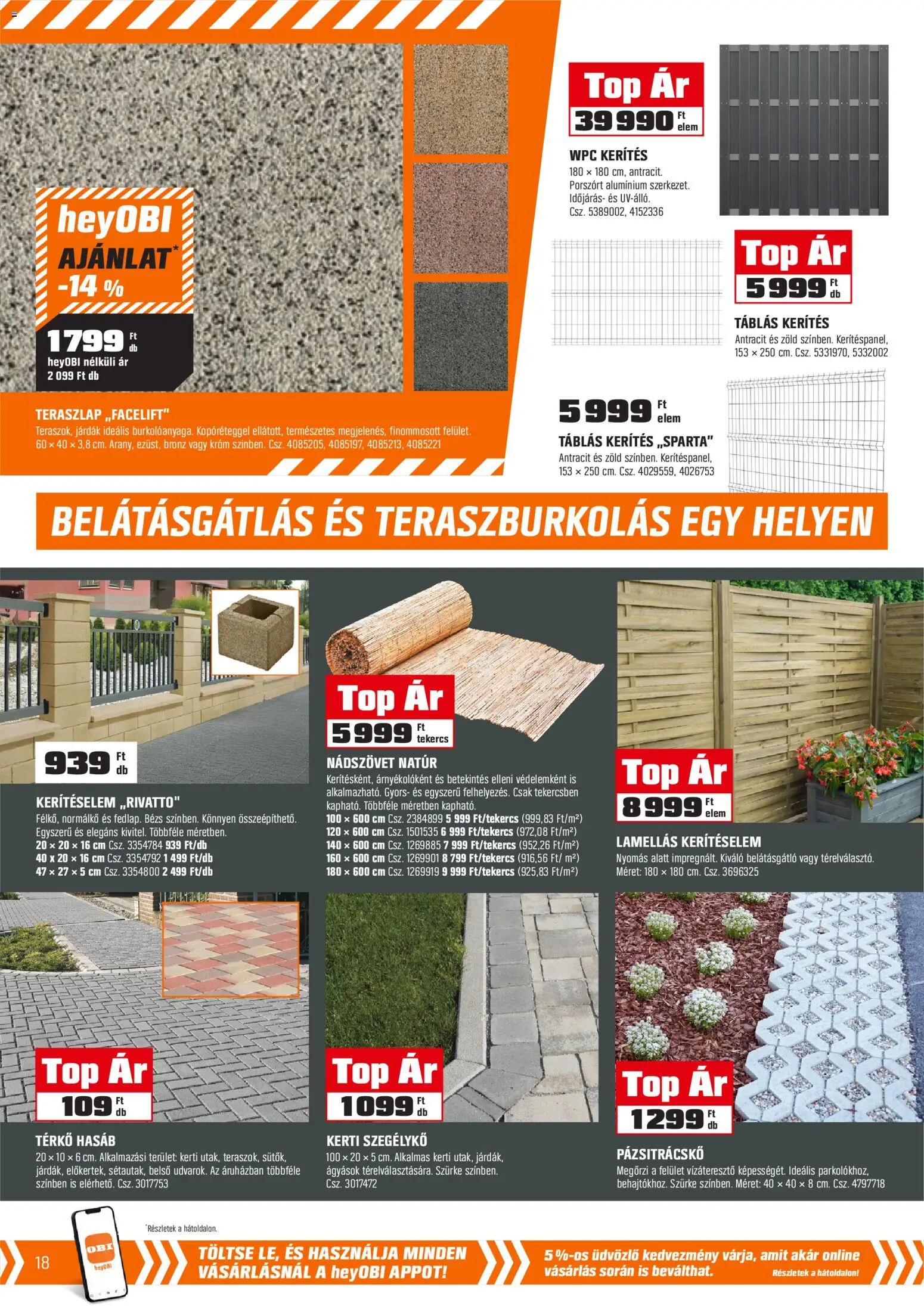 OBI akciós ujság - amely érvényes a következő dátumtól: 28.04.2026 | Oldal: 18