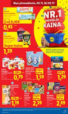 LIDL leidinys galioja nuo 11.05.2026 | Puslapis: 13 | Prekių: Ledai, Pienas, Krepšelis