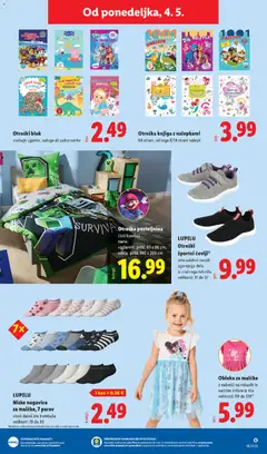 Lidl katalog akcije – veljaven od 29.04.2026 | Stran: 59 | Izdelki: Posteljnina, Kos, Blok, Nogavice