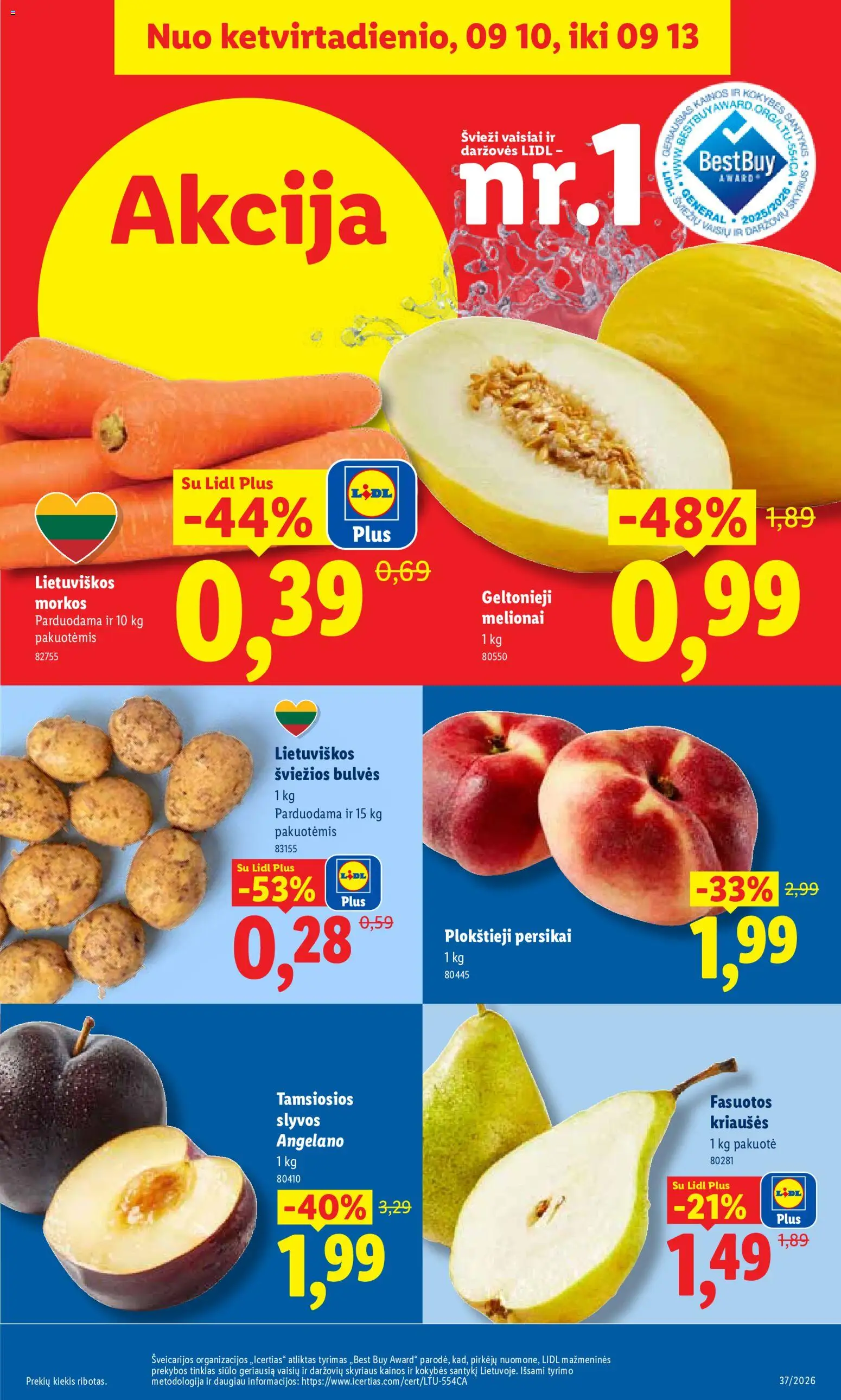 LIDL akcijos nuo 2026.09.07 | Puslapis: 41 | Prekių: Bulvės, Kriaušės, Morkos