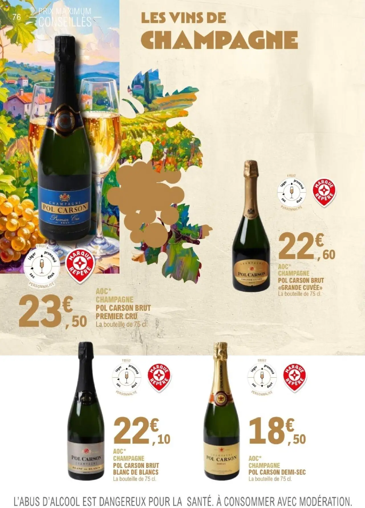 {H1} | Page: 76 | Produits: Champagne, Bouteille