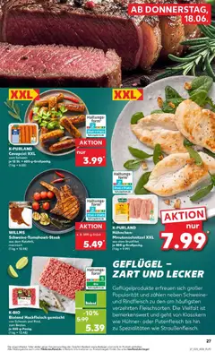 K-BIO Bioland Hackfleisch gemischt, von Schwein und Rind, zum Braten je 400-g-Packg. (1 kg = 13.48) ab 15.06.2026 gültig | Seite: 36