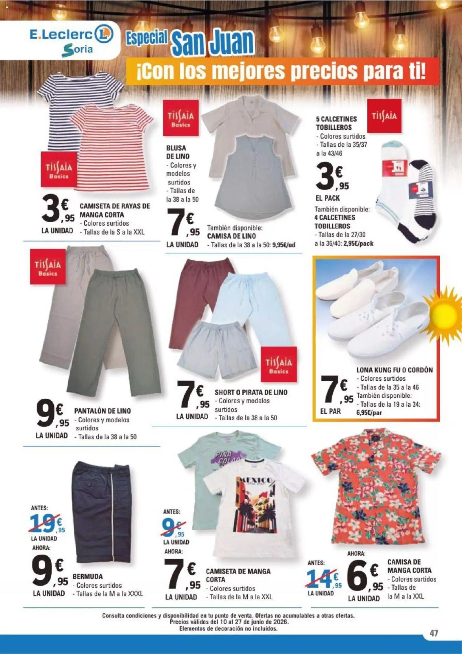 E.Leclerc Soria │ válido desde el 10.06.2026 | Página: 47 | Productos: Camisa, Blusa