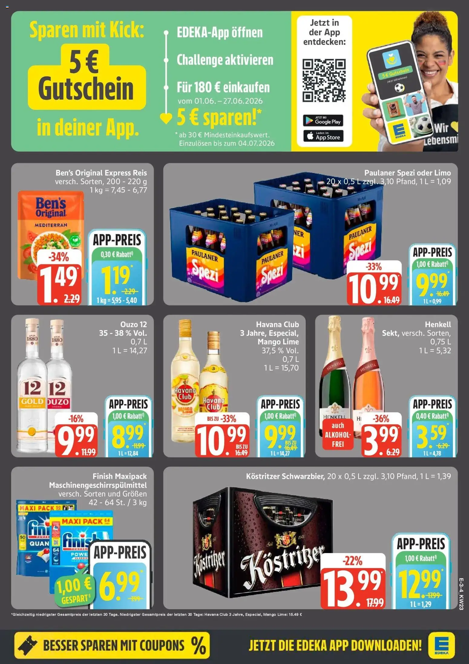 Marktkauf Prospekt Grevesmühlen – gültig ab 01.06.2026 | Seite: 3 | Produkte: Paulaner spezi, Sekt, Rum, Mango