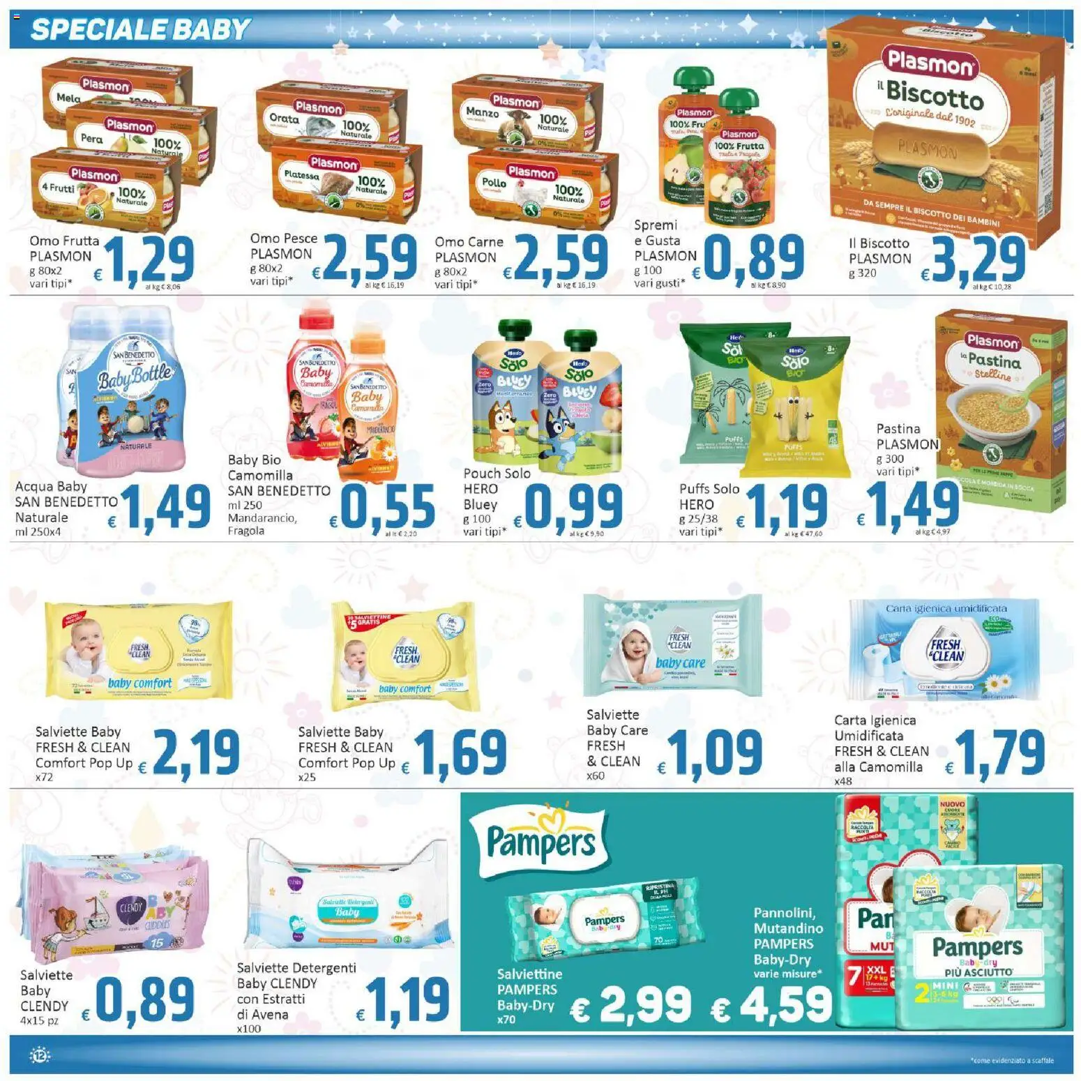 Volantino Paghi Poco del 23/10/2026 | Pagina: 12 | Prodotti: Carta igienica, Pollo, Orata, Scaffale