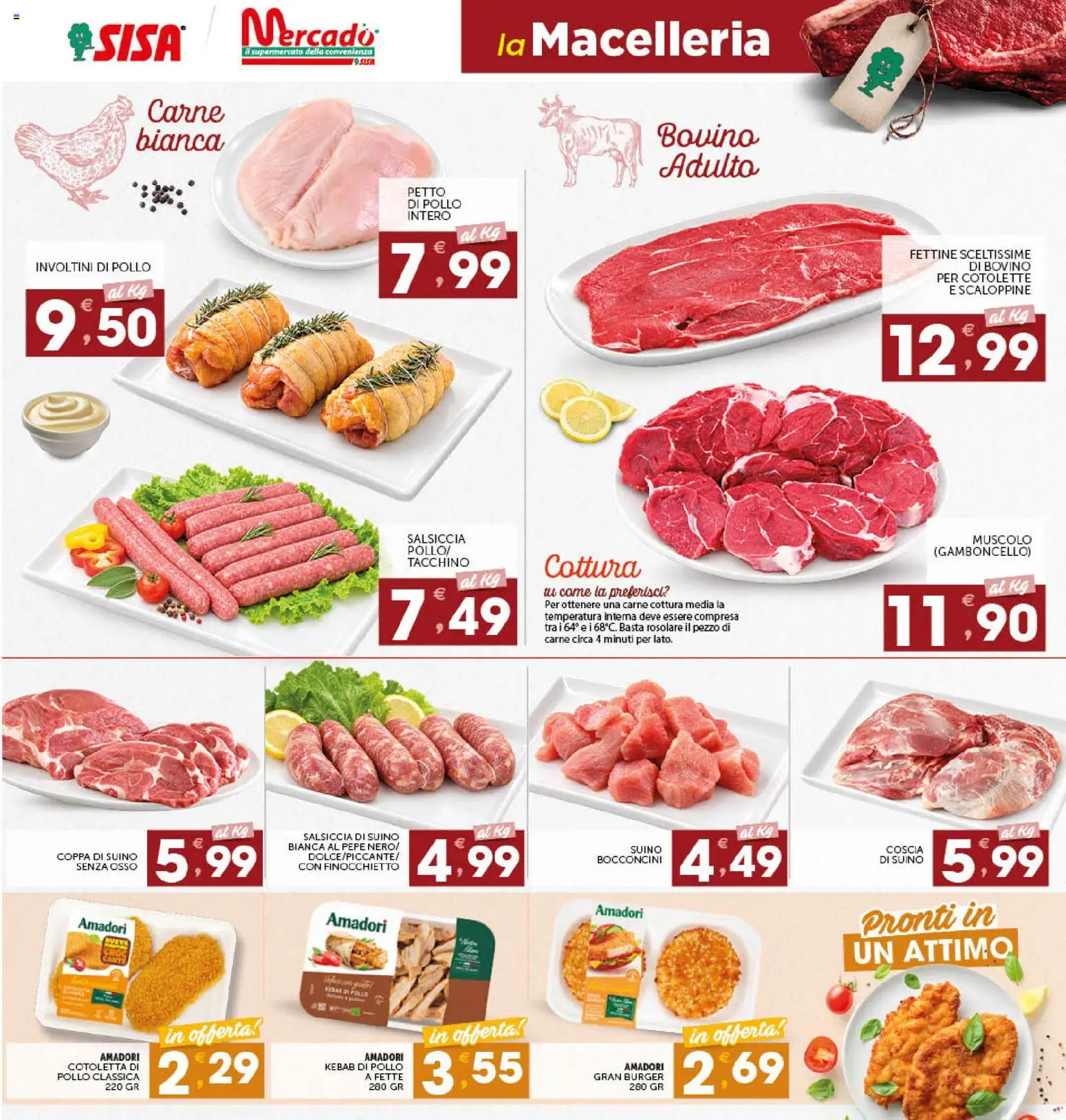 Volantino SISA del 29/10/2026 | Pagina: 5 | Prodotti: Bovino, Petto di Pollo, Pollo intero, Carne