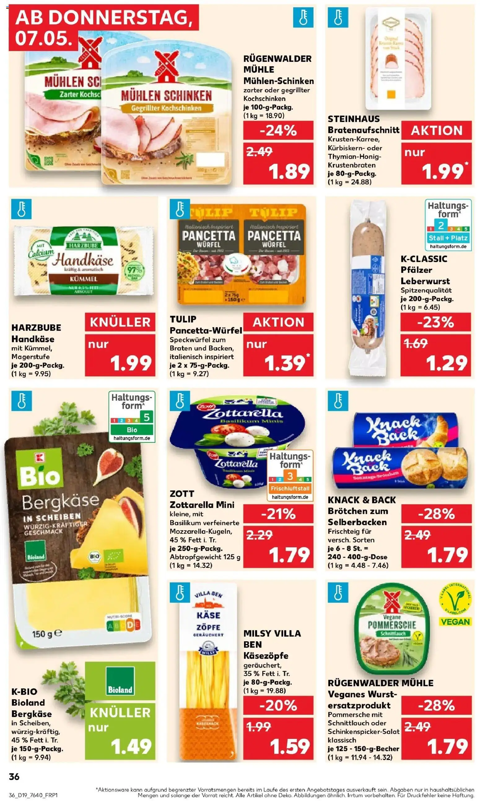 Prospekt Kaufland ab 04.05.2026 » Angebote Online zum Blättern | Seite: 41 | Produkte: Käse, Mozzarella, Krustenbraten, Schinken