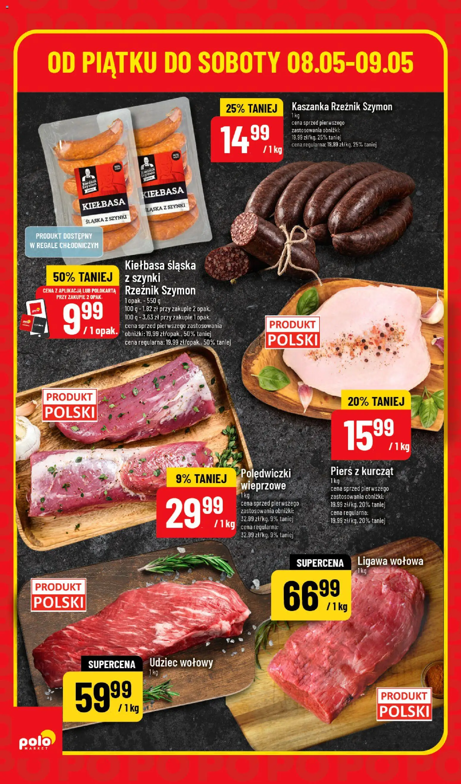 POLOmarket gazetka - Super Hity od 08.05.2026 | Strona: 4 | Produkty: Kiełbasa, Kaszanka, Kiełbasa śląska