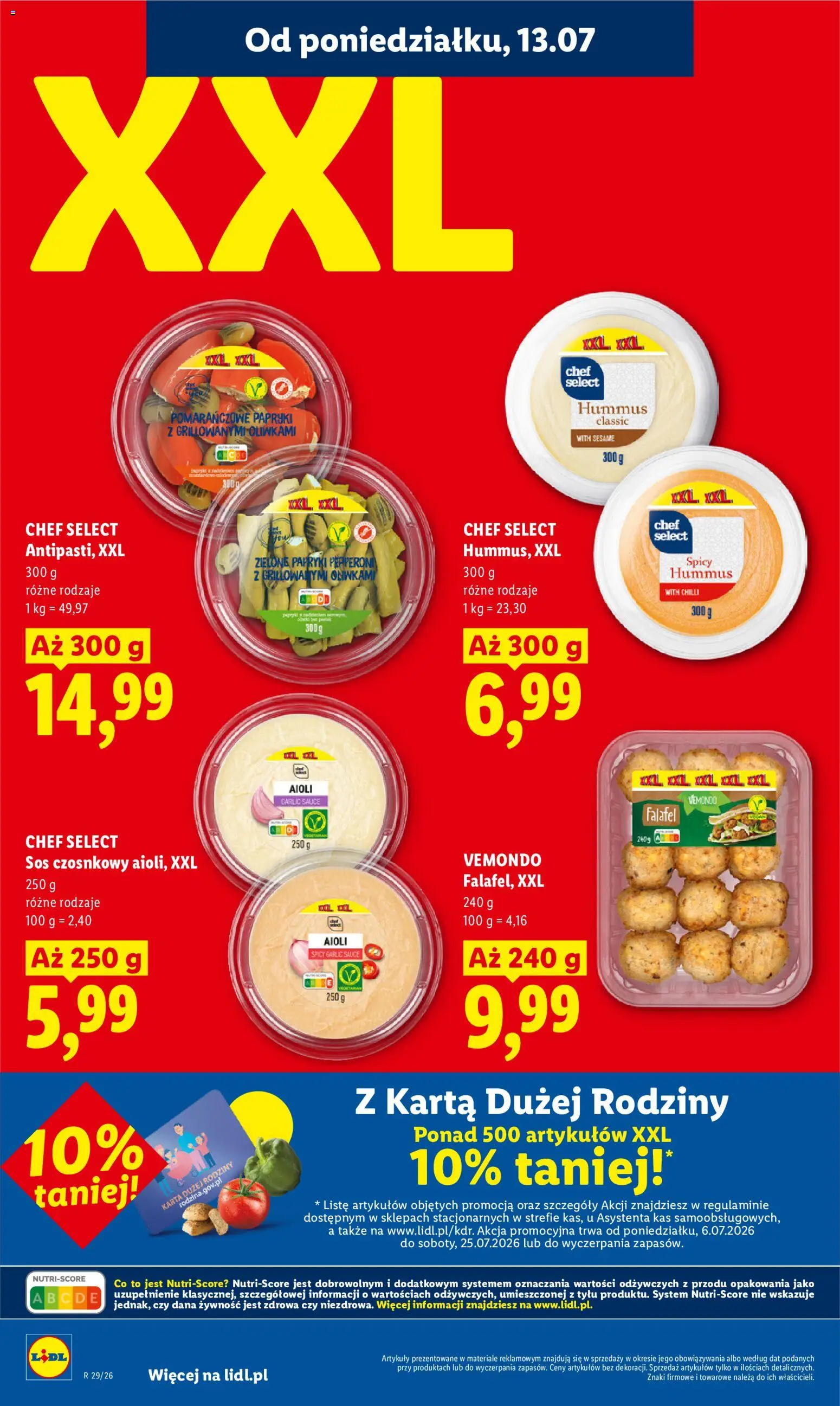 Lidl gazetka od 13.07.2026 | Strona: 52 | Produkty: Karta, Sos czosnkowy, Hummus, Sos