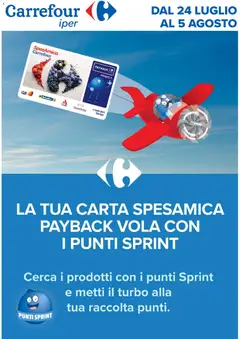 Anteprima del volantino Carrefour volantino Iper - Punti Sprint Payback valido a partire dal 24/07/2026