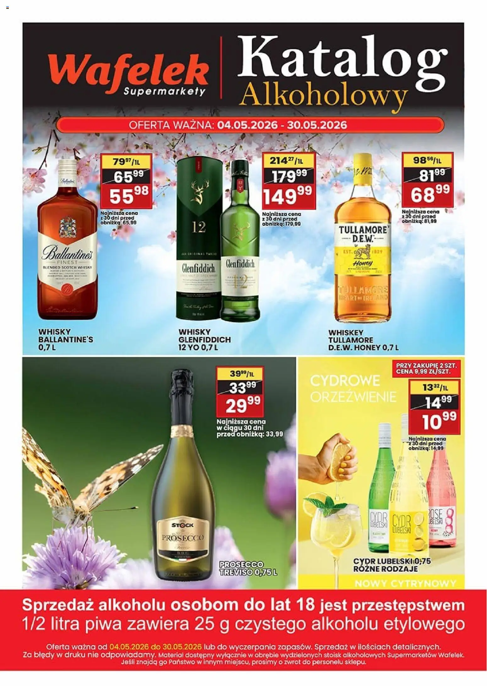 Wafelek gazetka alkoholowa od 04.05.2026 | Strona: 3 | Produkty: Cydr, Whisky, Prosecco
