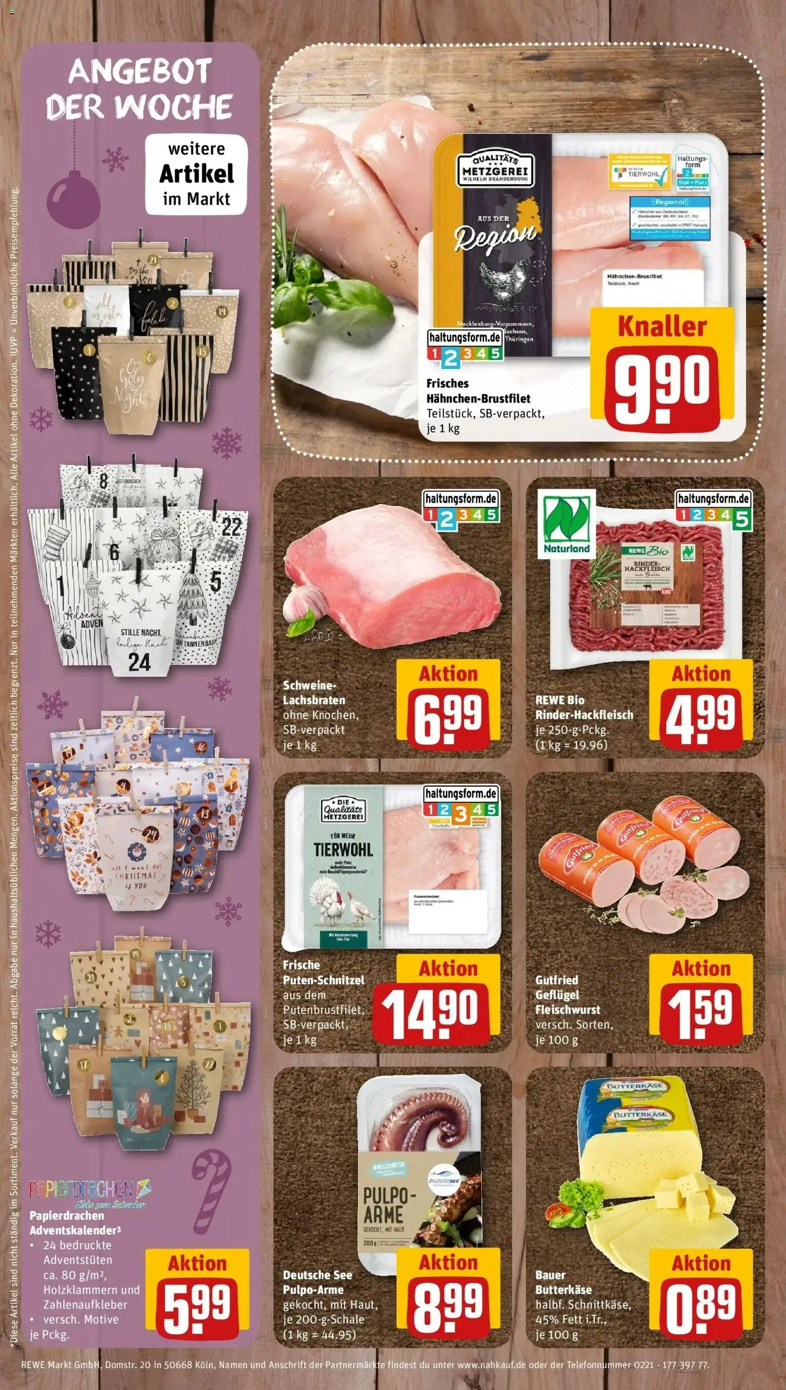 REWE Prospekt ab 19.10.2026 zum Blättern » Angebote | Seite: 8 | Produkte: Putenschnitzel, Hackfleisch