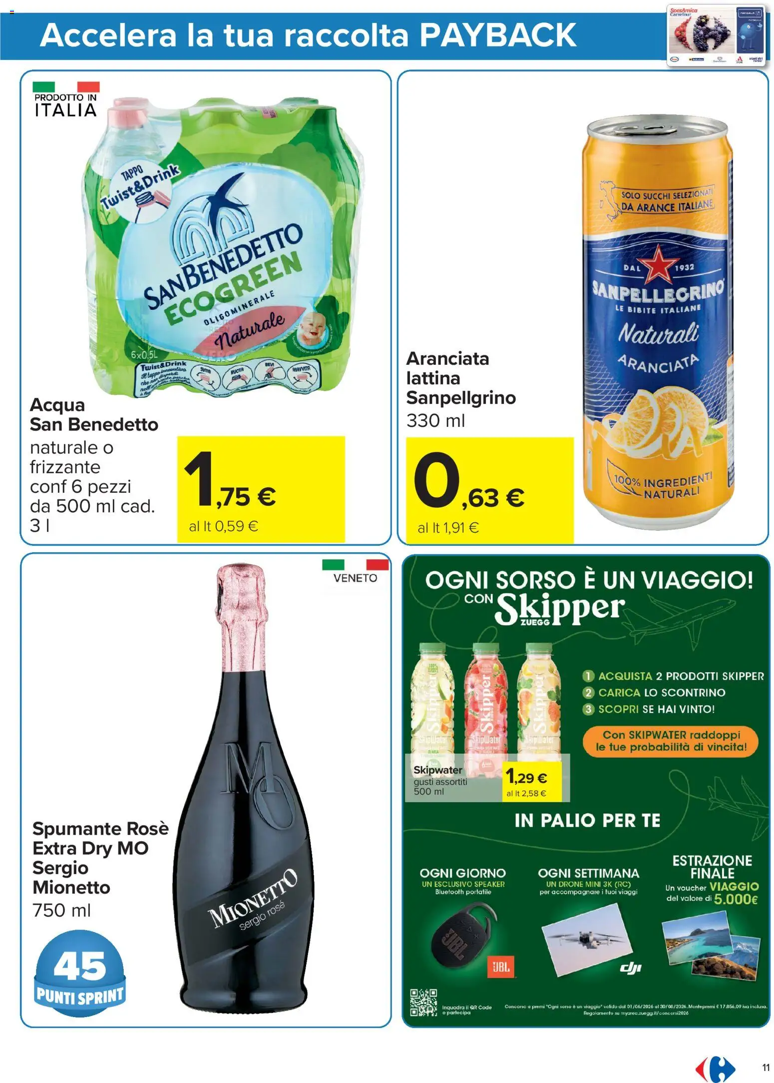Volantino Carrefour del 05.06.2026 | Pagina: 11 | Prodotti: Arance, Acqua, Spumante, Bibite