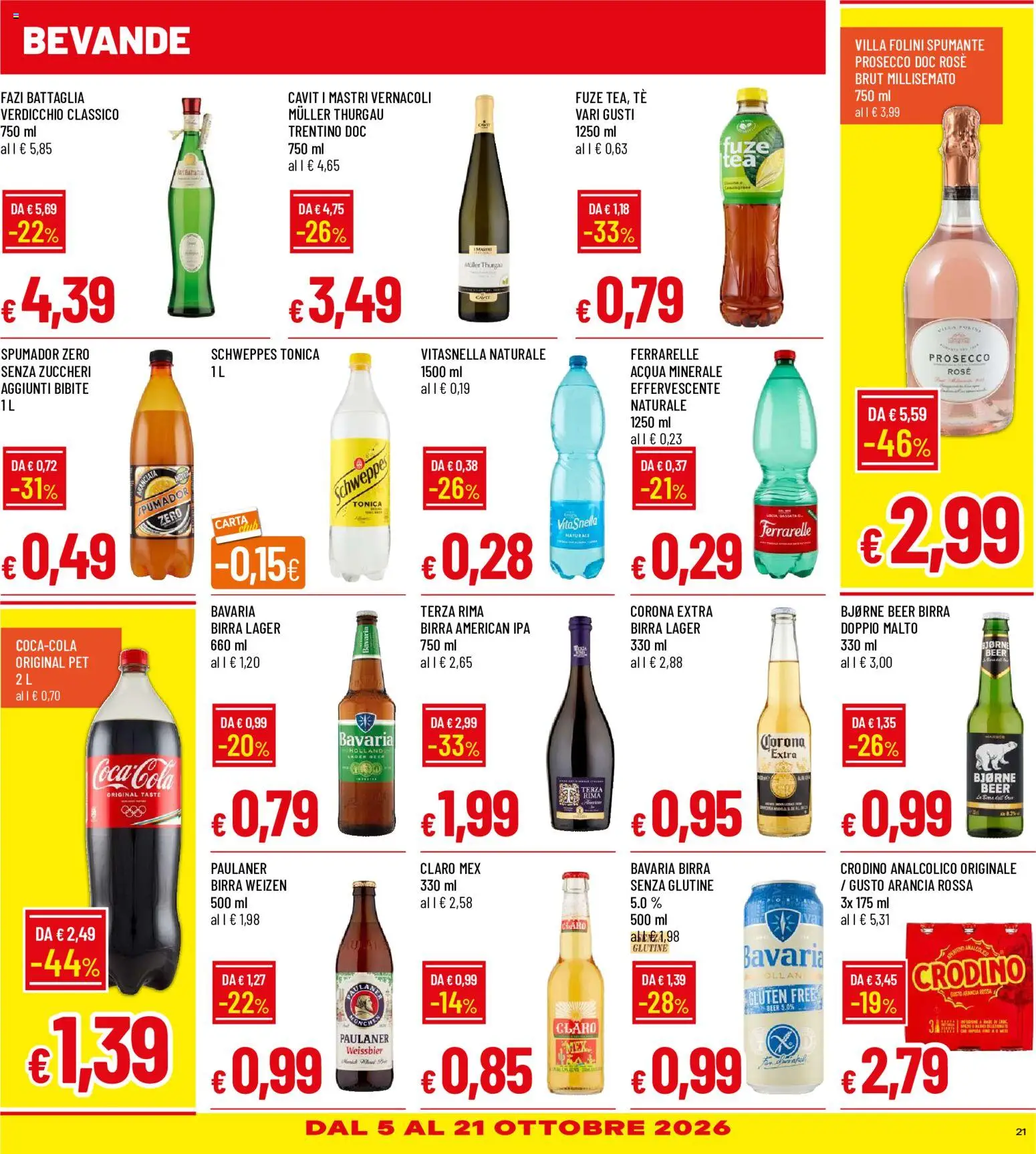 Volantino Galassia del 30/09/2026 | Pagina: 21 | Prodotti: Spumante, Bibite, Arancia, Ferrarelle