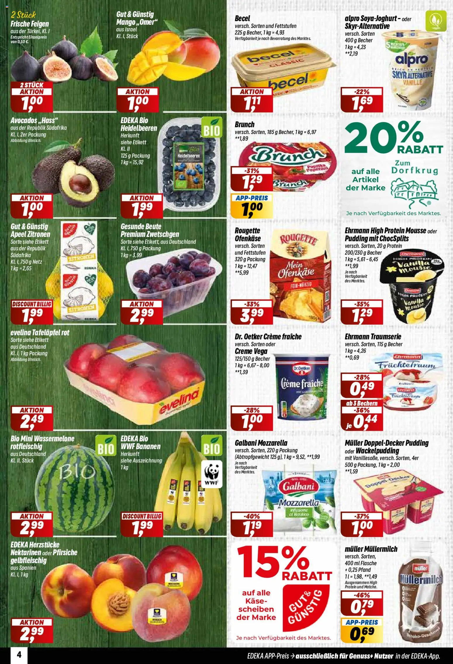 Simmel Prospekt – gültig ab 24.08.2026 | Seite: 4 | Produkte: Käse, Creme, Heidelbeeren, Vanille